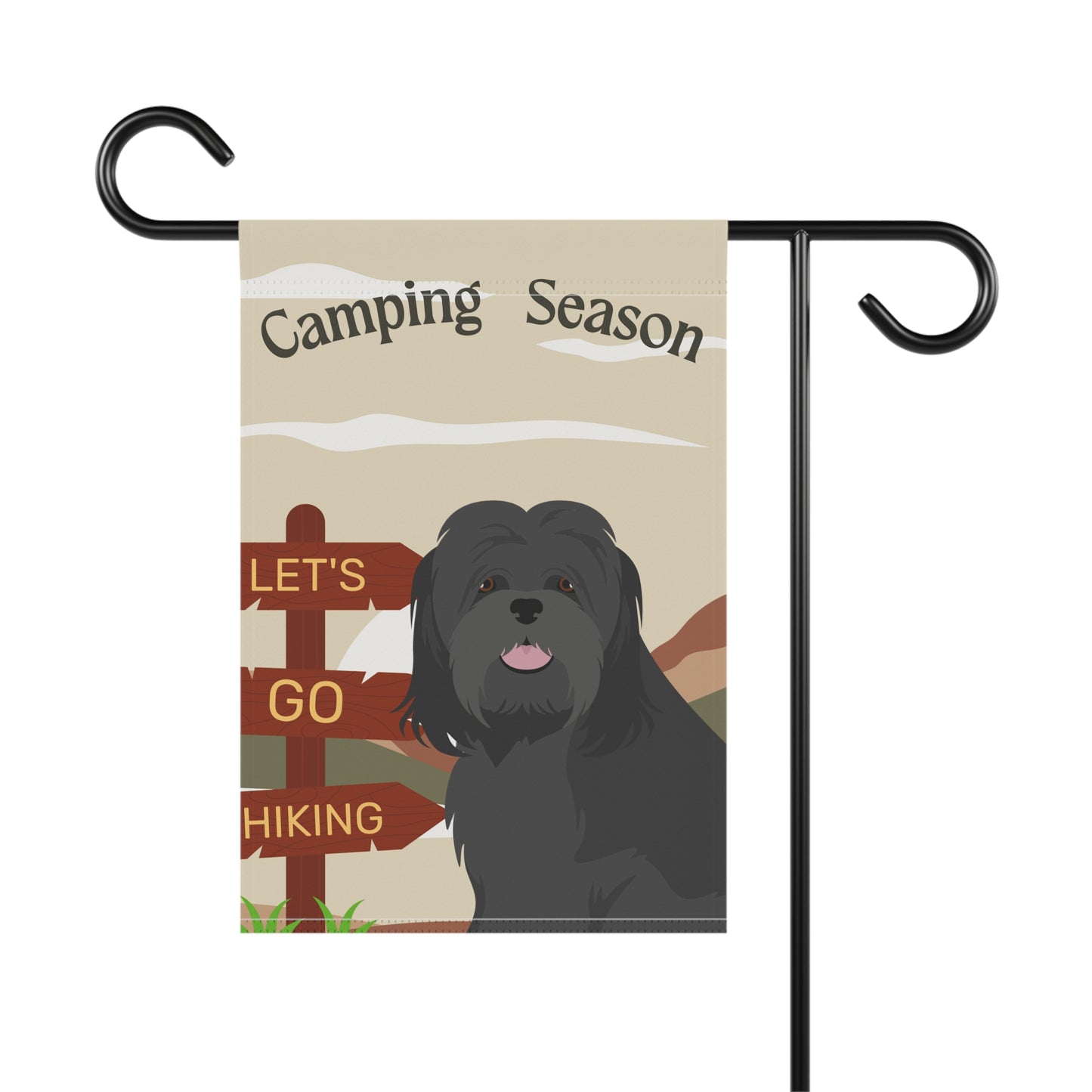 Lhasa Apso Dog Camping Garden Flag