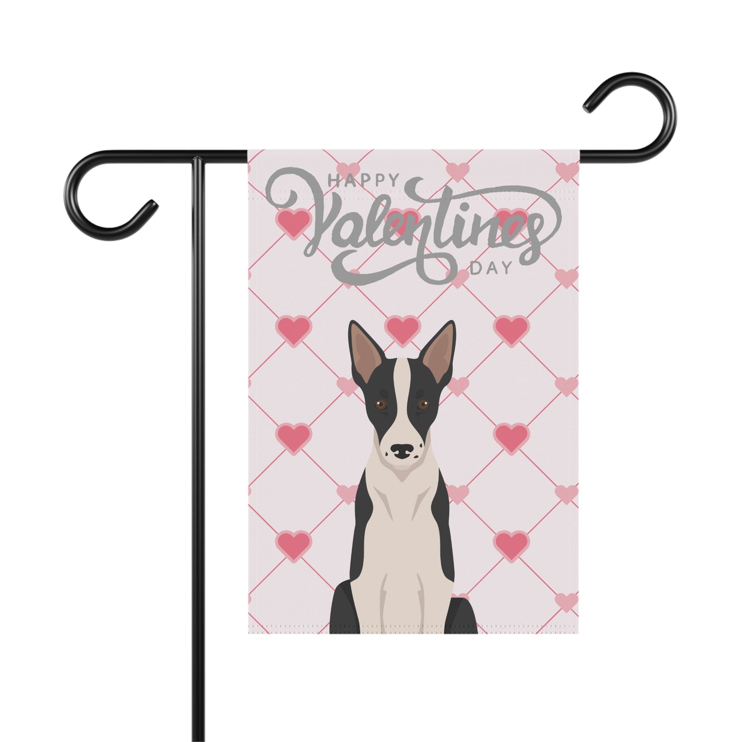Smooth Border Collie Dog Valentines Day Garden Flag