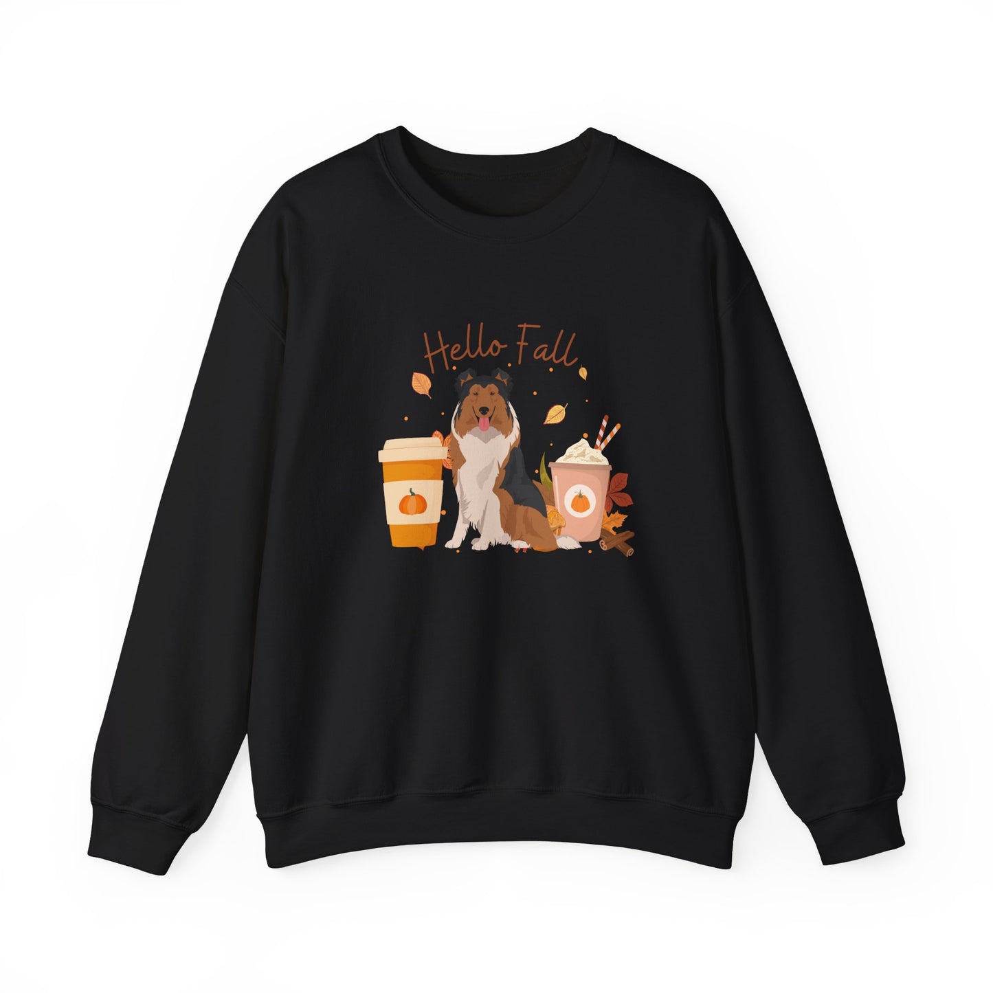 Rough Collie Dog Fall Halloween Unisex Heavy Blend Crewneck Sweatshirt