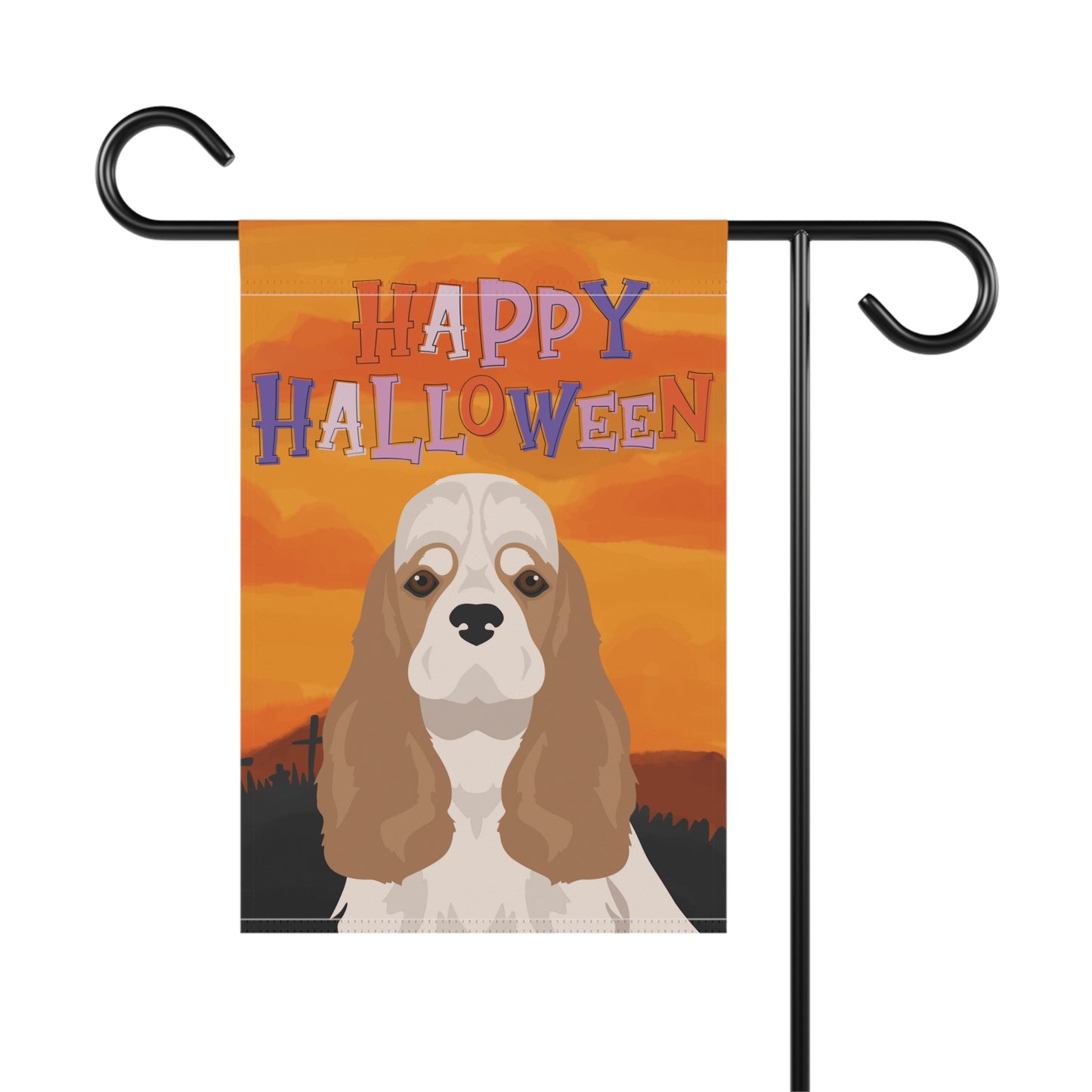Cocker Spaniel Dog Halloween Garden Flag