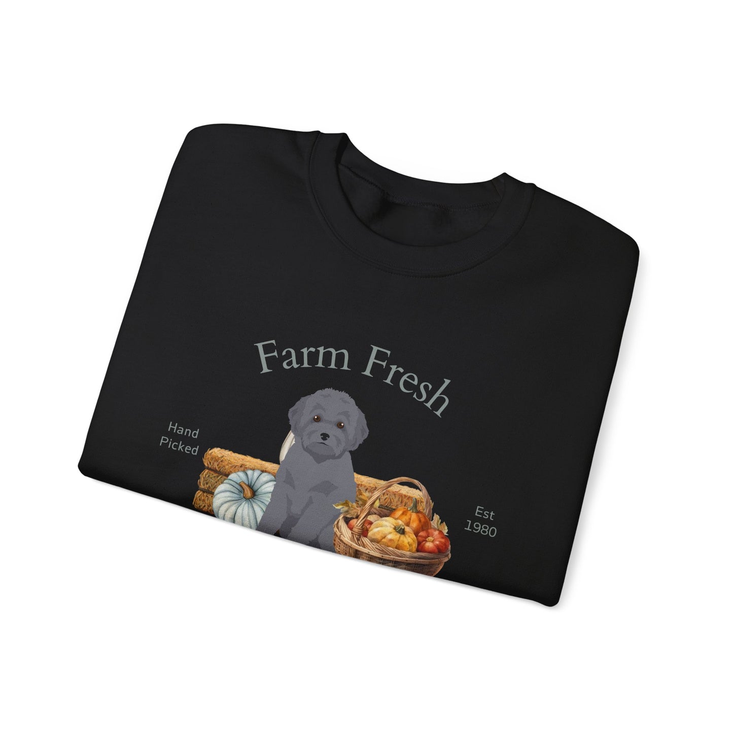 Toy Poodle Dog Fall Farm Fresh Unisex Heavy Blend Crewneck Sweatshirt
