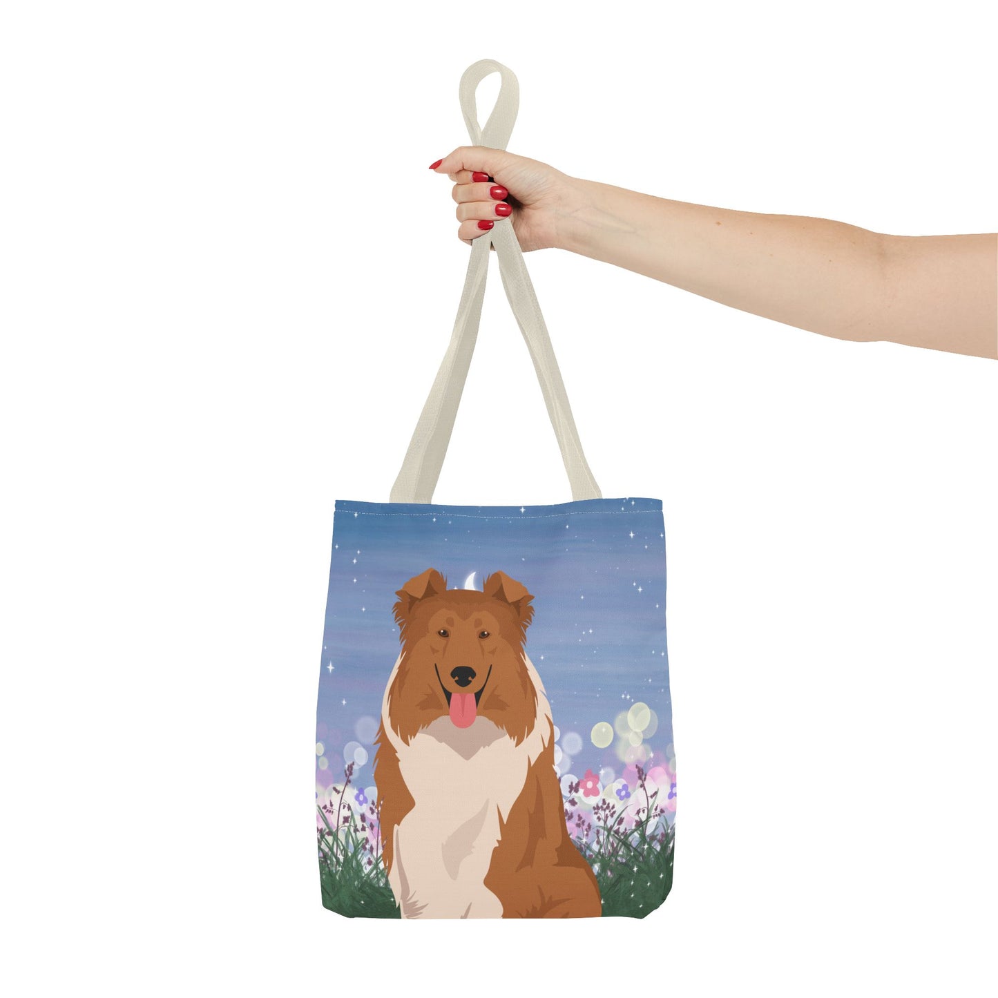 Collie Dog Tote Bag 13x13