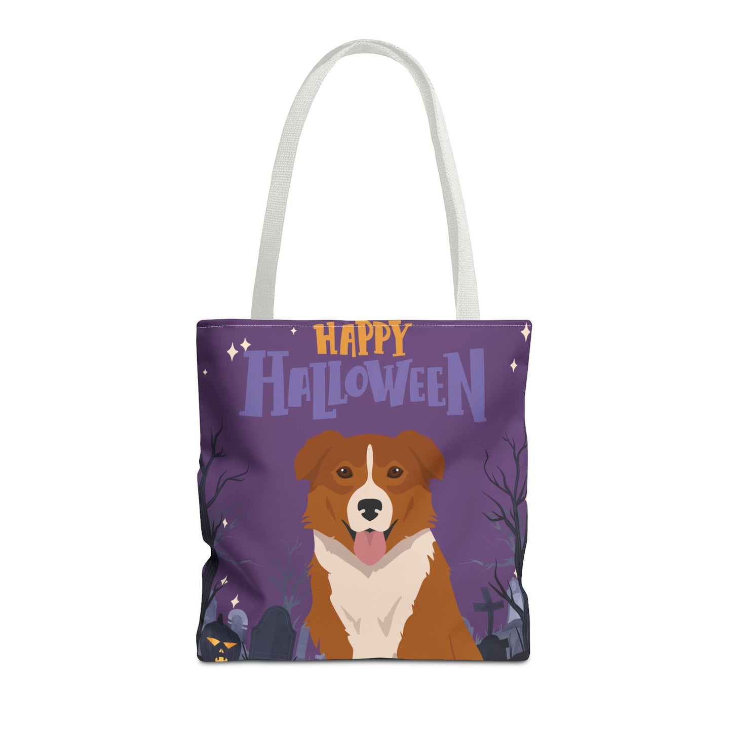 English Shepherd Dog Happy Halloween Tote Bag 16x16
