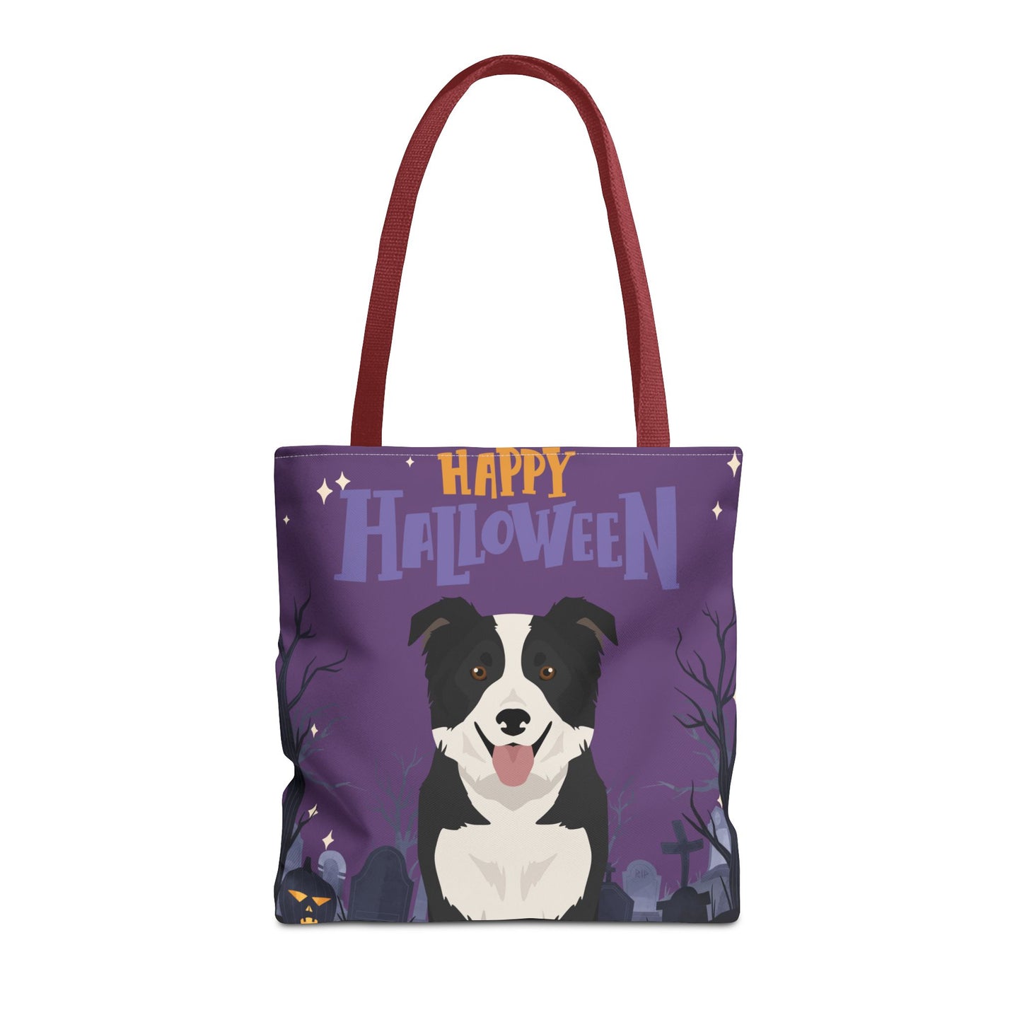 Border Collie Dog Happy Halloween Tote Bag 16x16