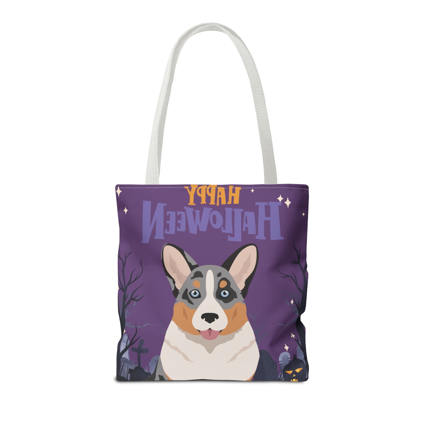 Cardigan Welsh Corgi Dog Happy Halloween Tote Bag 16x16