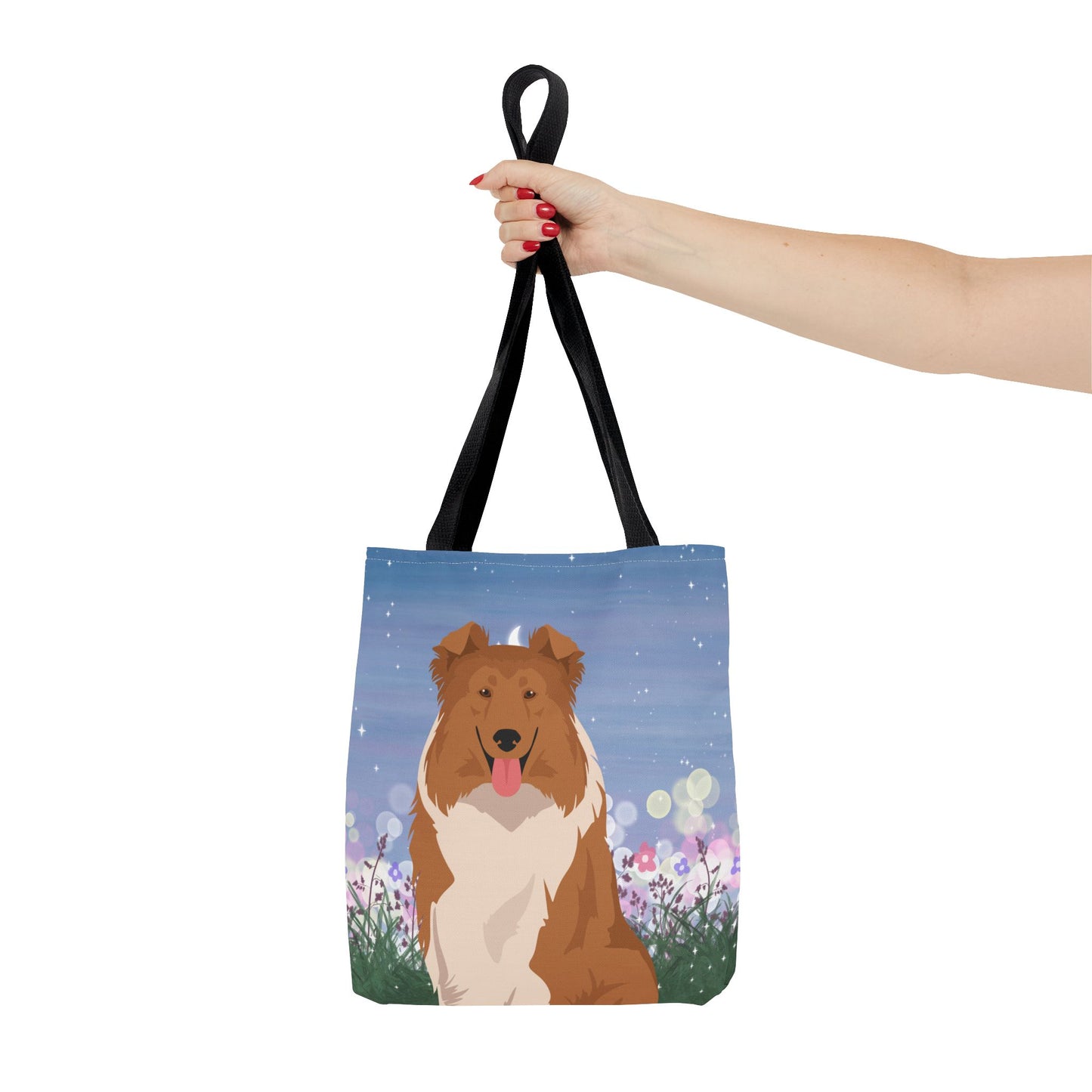 Collie Dog Tote Bag 13x13