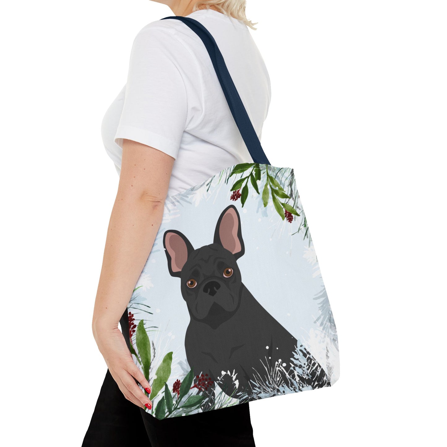 French Bulldog Dog Christmas Holiday Tote Bag 16x16