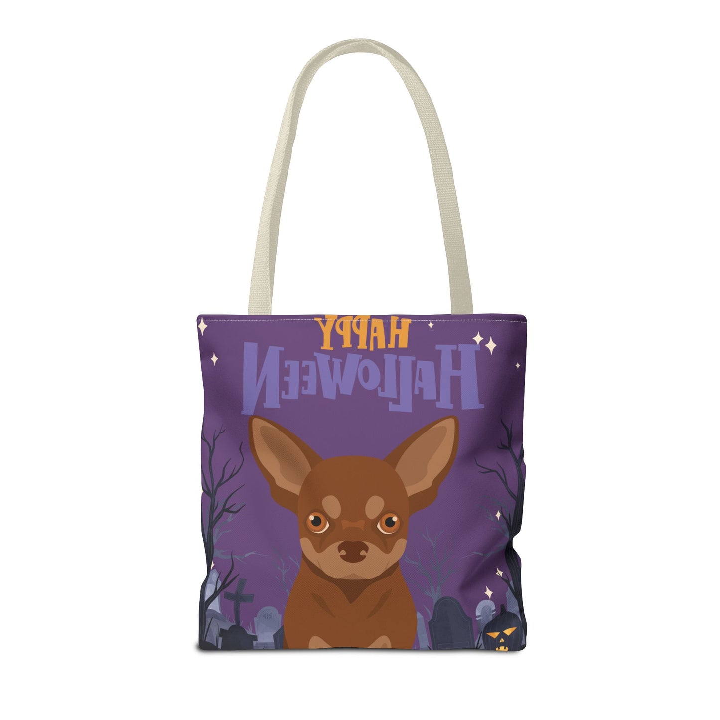Chihuahua Dog Happy Halloween Tote Bag 16x16