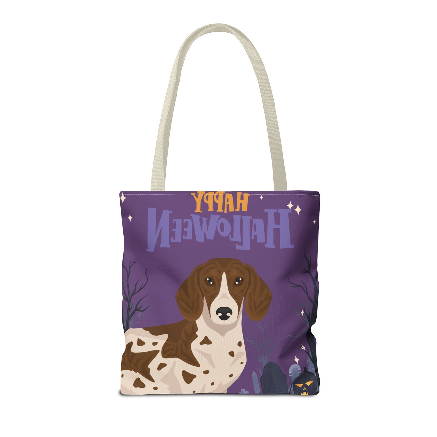Dachshund Dog Happy Halloween Tote Bag 16x16