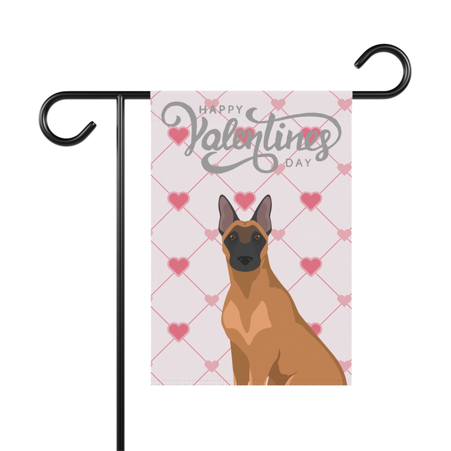 Belgian Malinois Dog Valentines Day Garden Flag