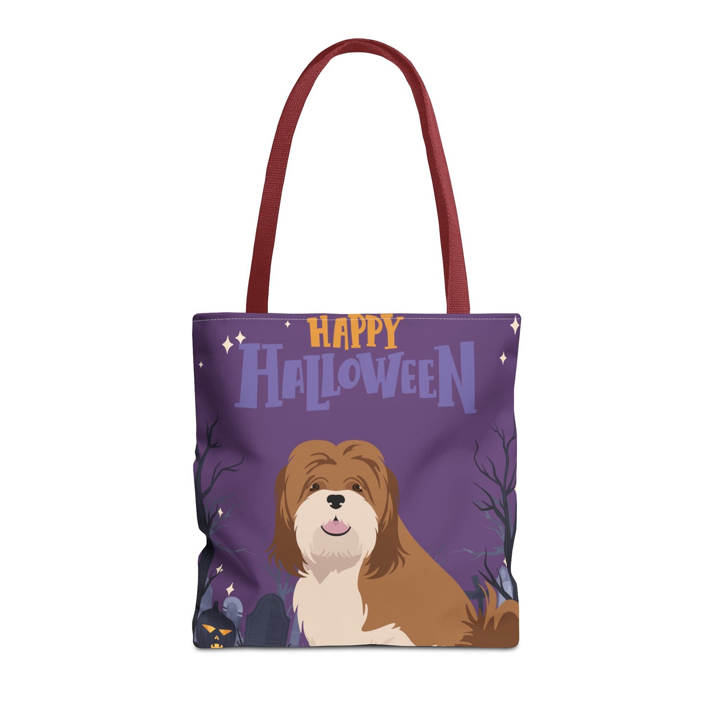 Lhasa Apso Dog Happy Halloween Tote Bag 16x16