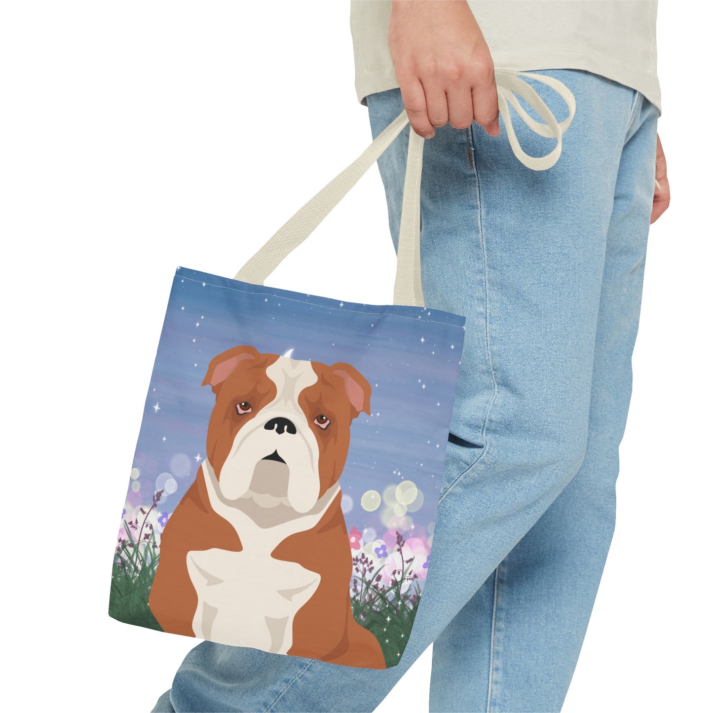 Bulldog Dog Tote Bag 13x13