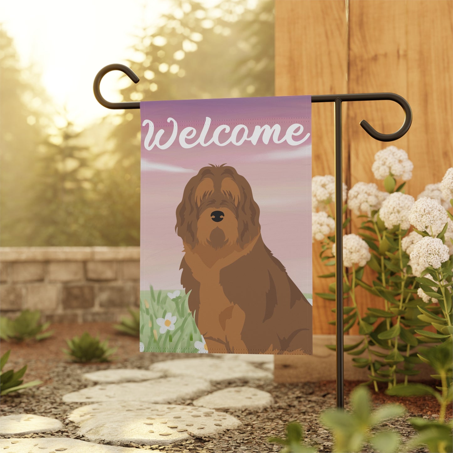 Otterhound Dog Welcome Garden Flag