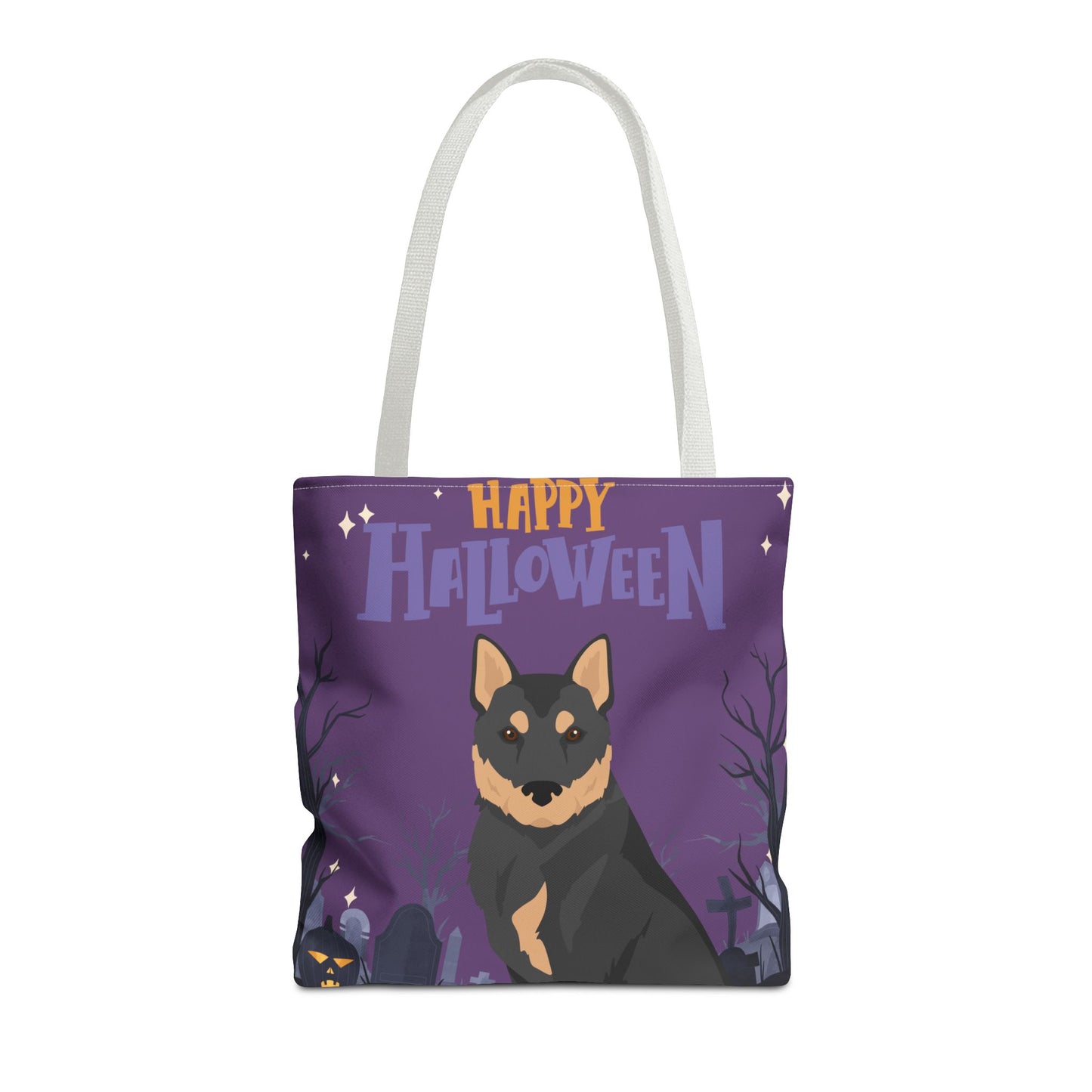 Korean Jindo Dog Happy Halloween Tote Bag 16x16