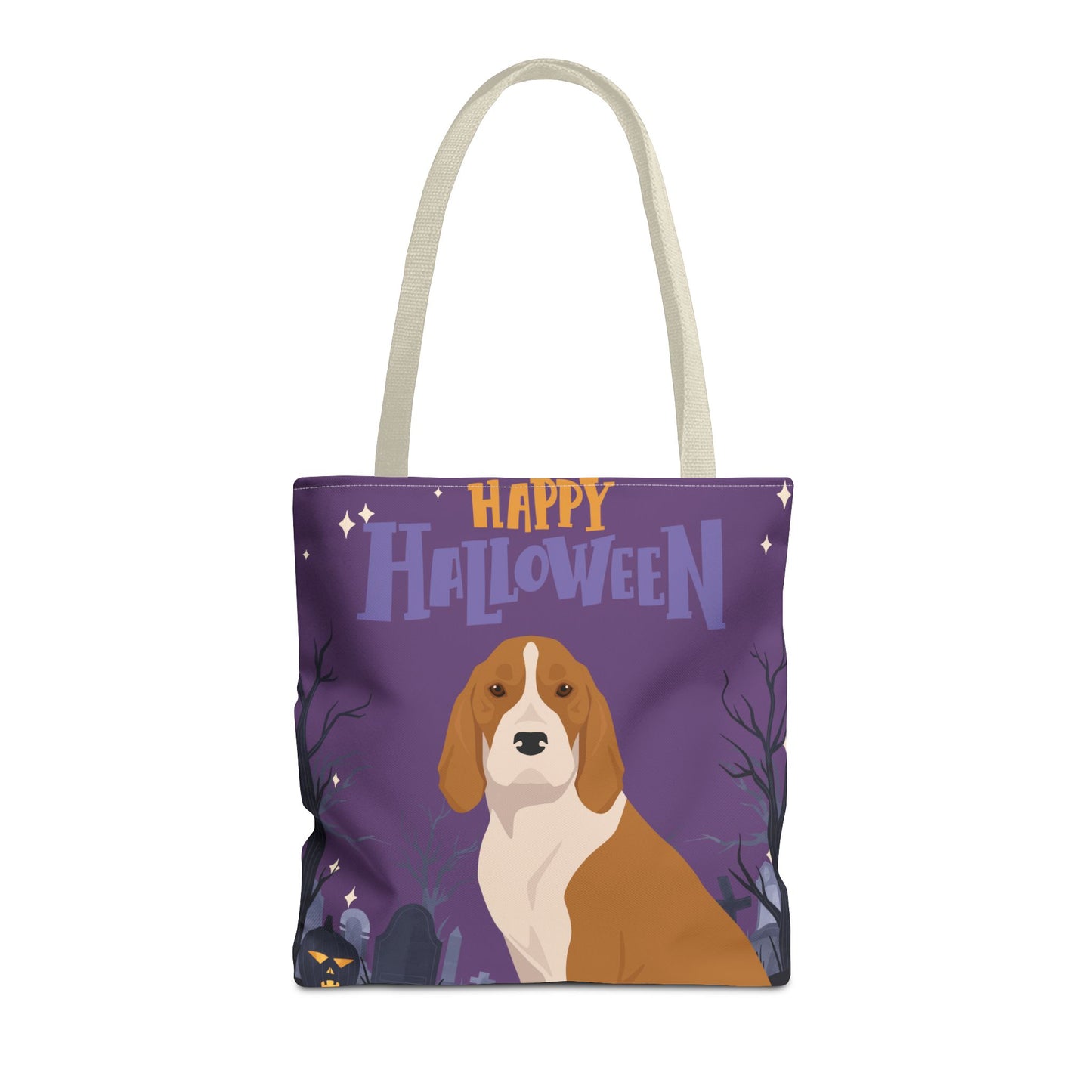 American English Coonhound Dog Happy Halloween Tote Bag 16x16