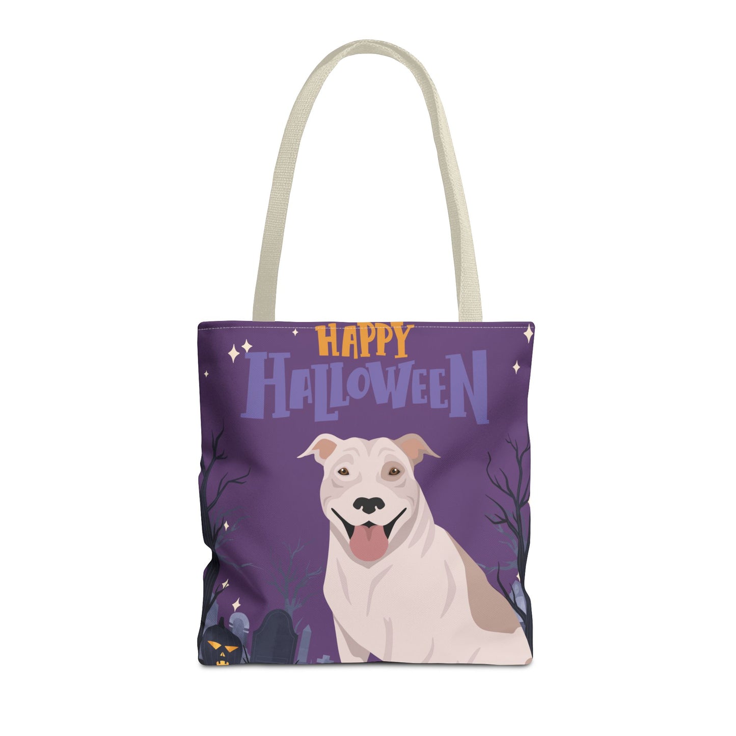 Pit Bull Dog Happy Halloween Tote Bag 16x16