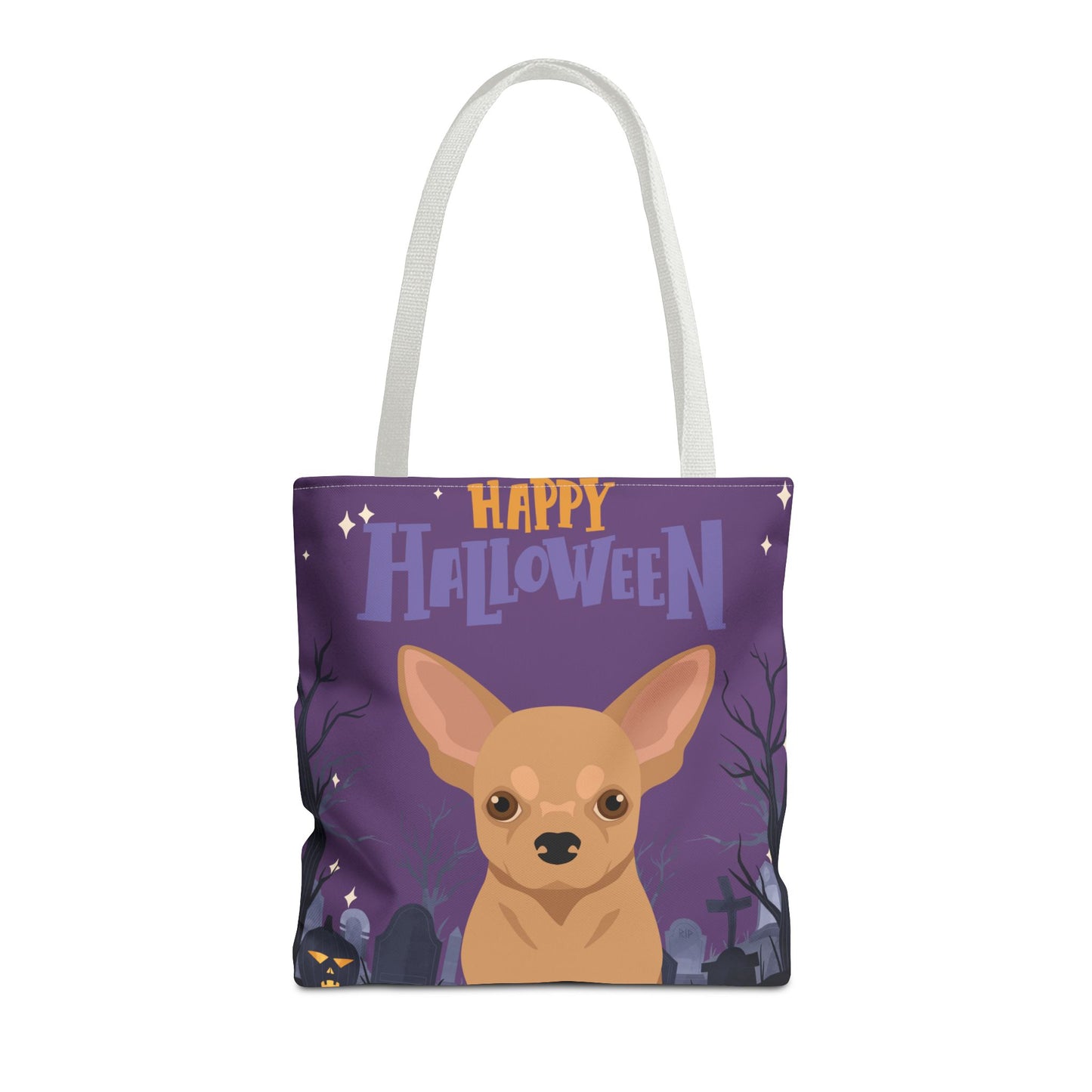 Chihuahua Dog Happy Halloween Tote Bag 16x16