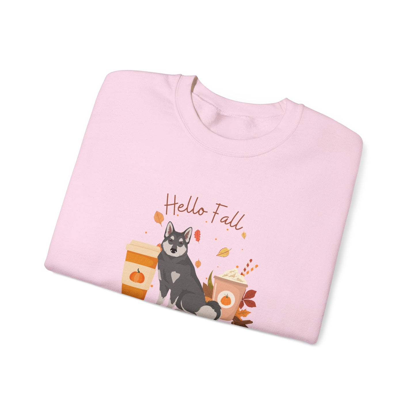 East Siberian Laika Dog Fall Unisex Heavy Blend Crewneck Sweatshirt