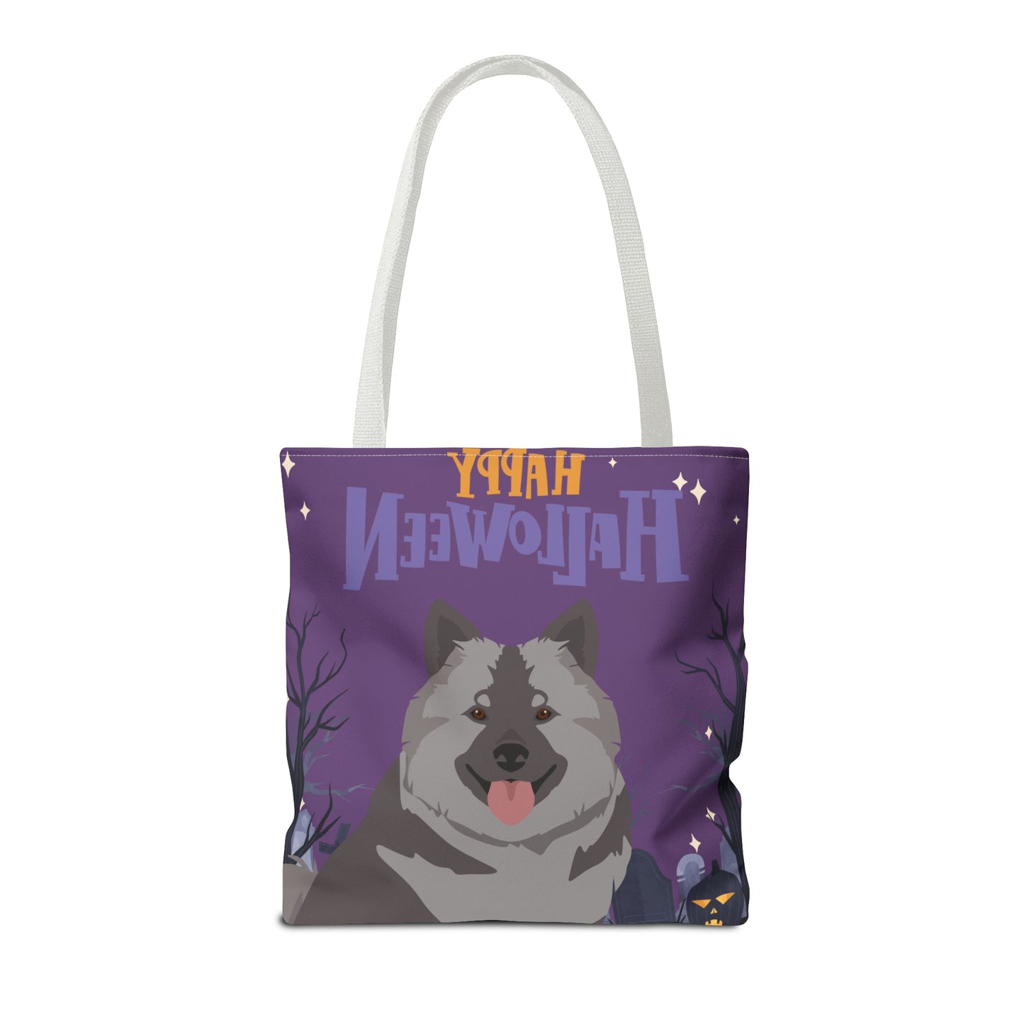 Keeshound Dog Happy Halloween Tote Bag 16x16