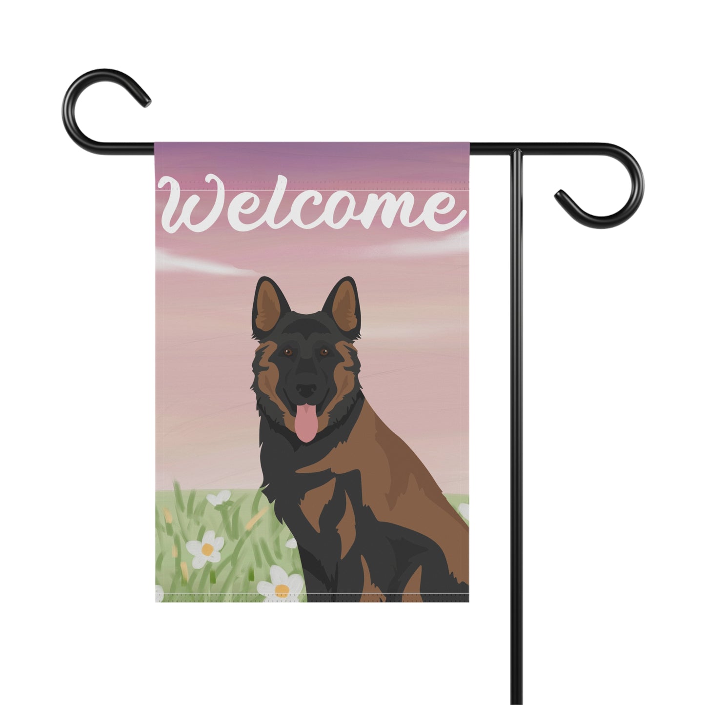 German Shepherd Dog Welcome Garden Flag