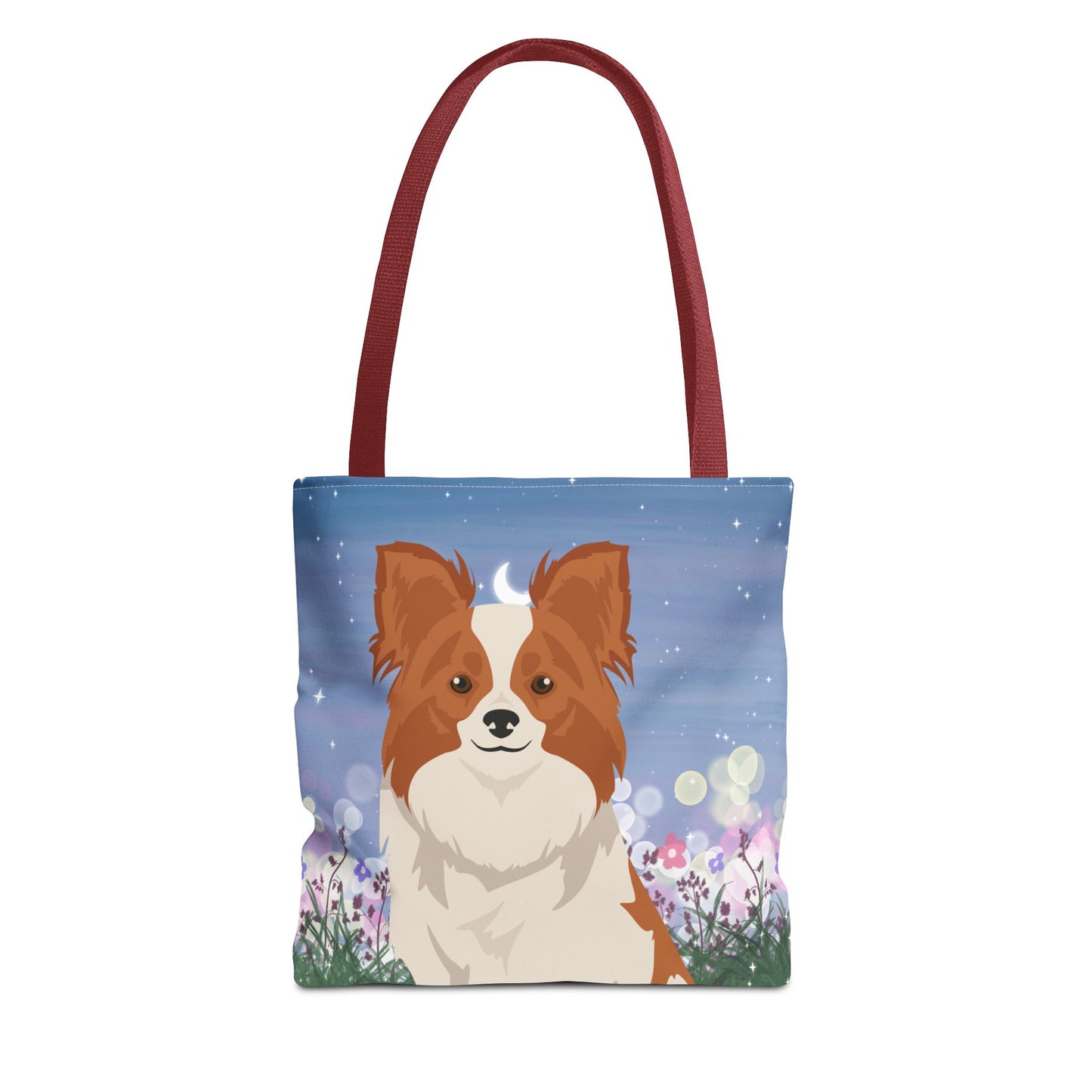 Papillon Dog Tote Bag 13x13