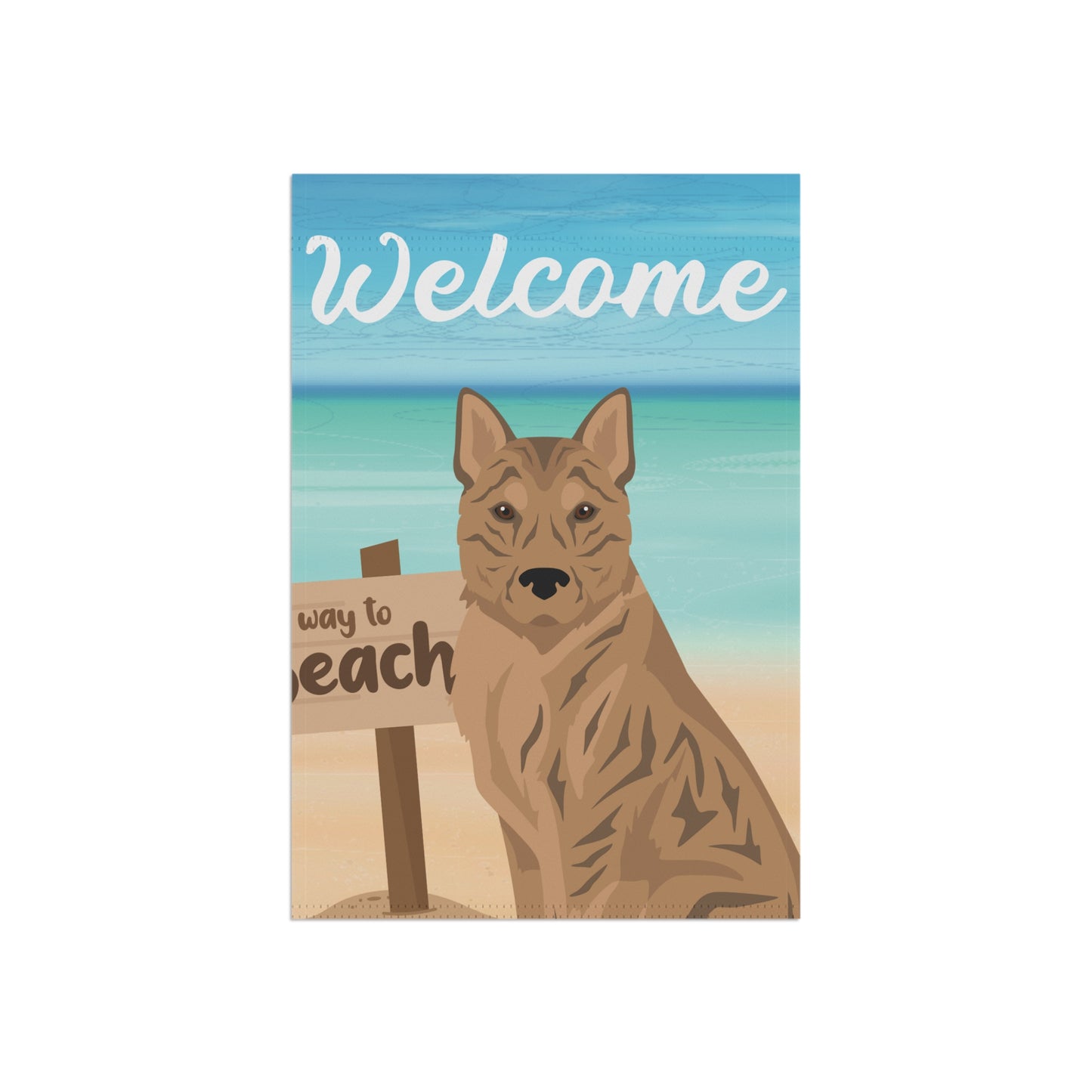 Korean Jindo Dog Garden Flag