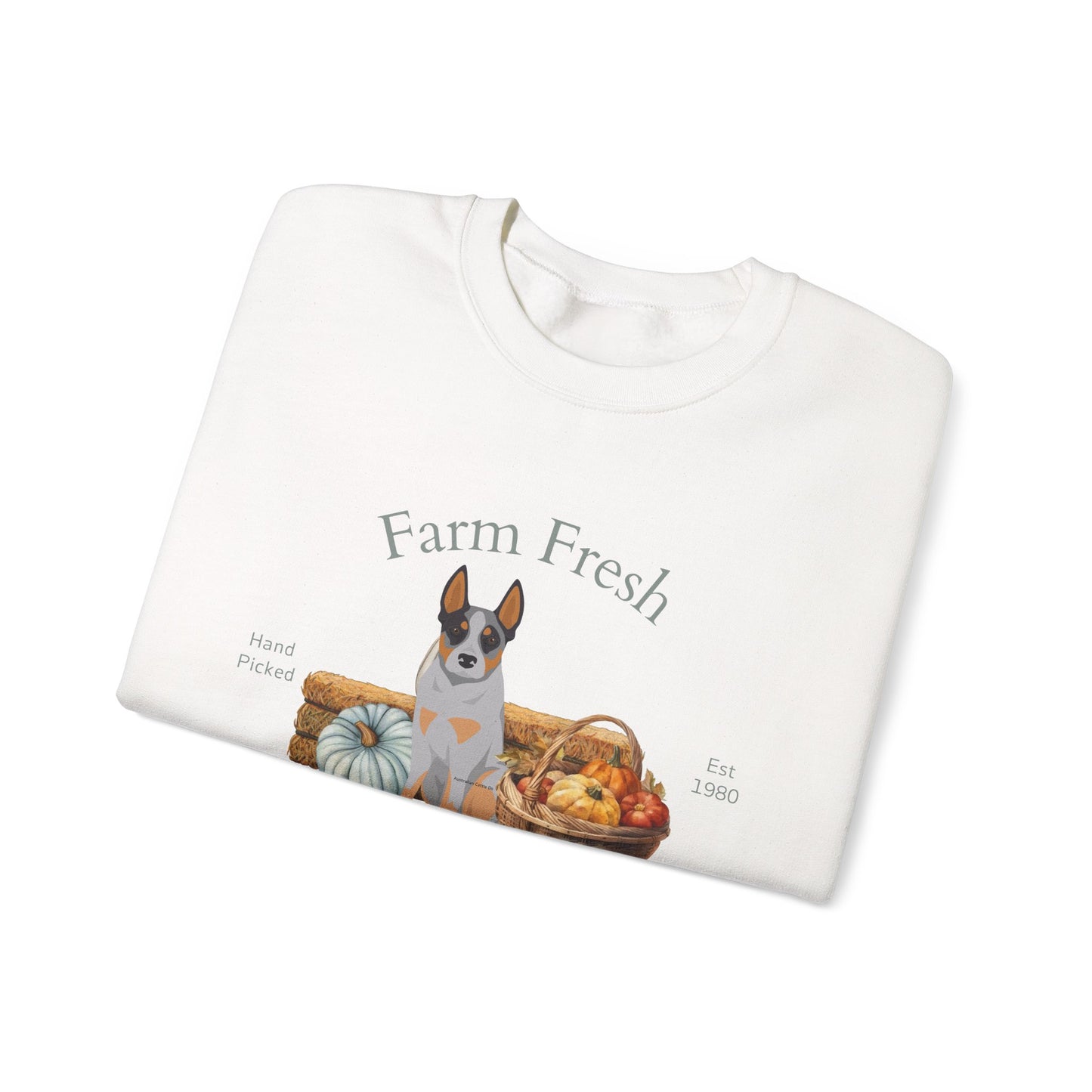 Australian Cattle Dog Dog Fall Farm Fresh Unisex Heavy Blend Crewneck Sweatshirt