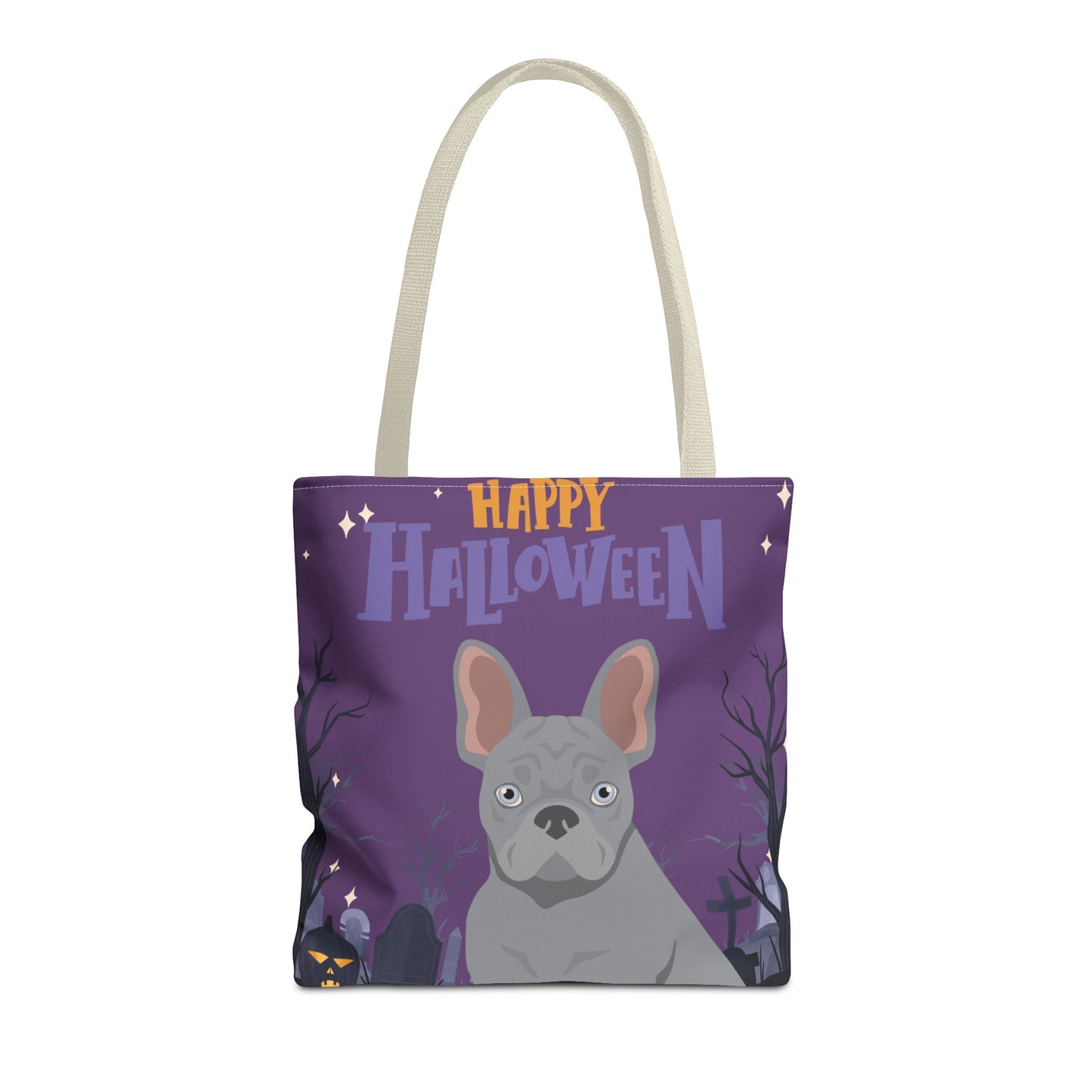 French Bulldog Dog Happy Halloween Tote Bag 16x16