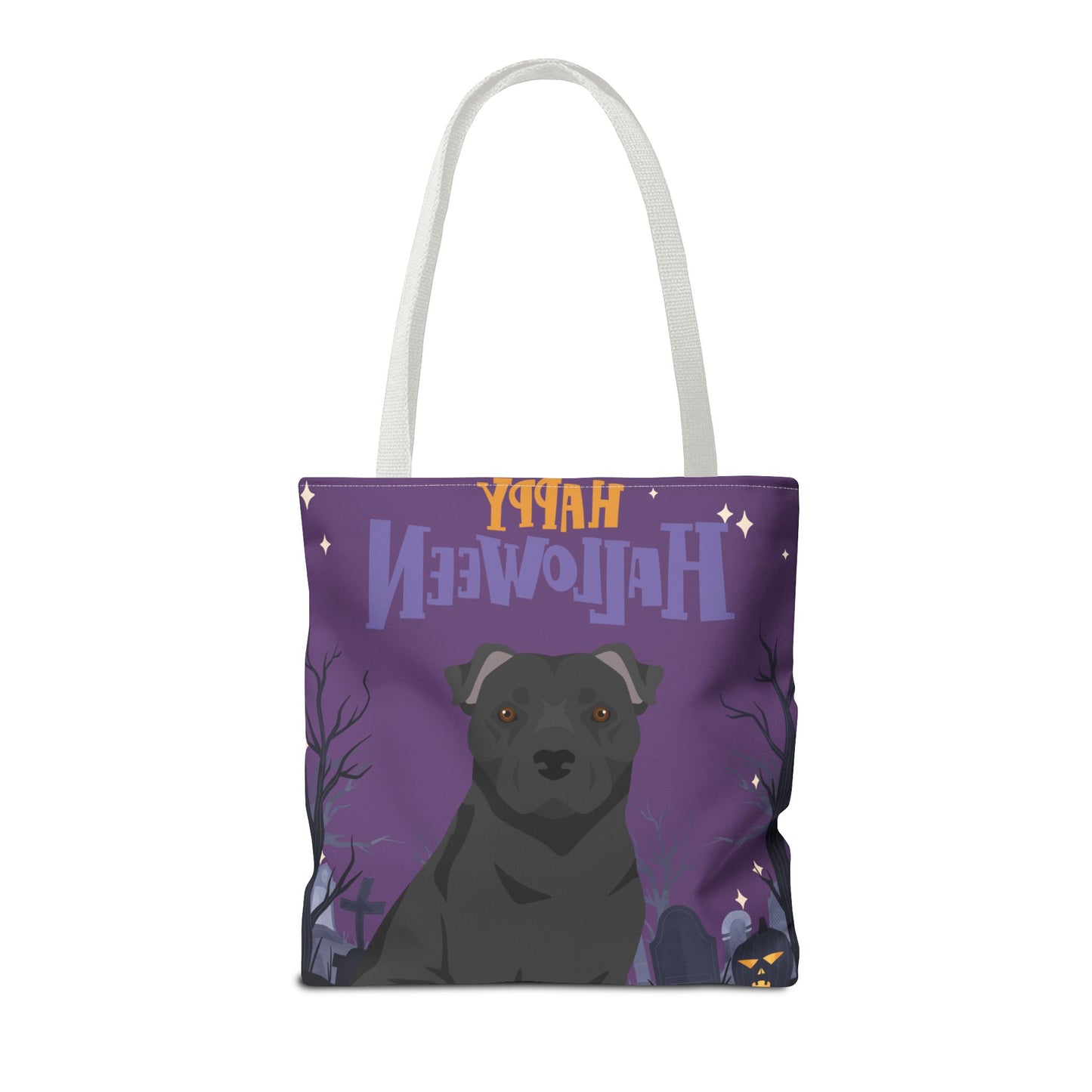 Staffordshire Bull Terrier Dog Happy Halloween Tote Bag 16x16