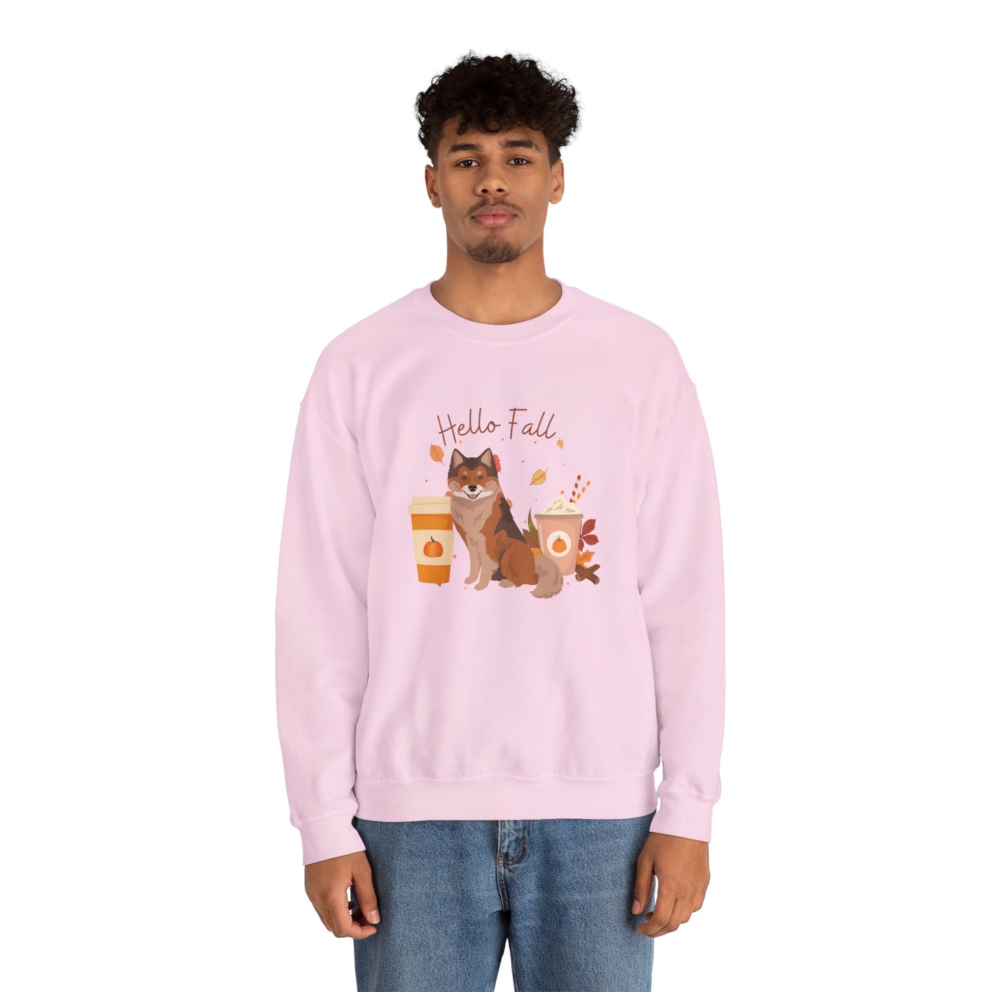 Nenets Herding Laika Dog Fall Halloween Unisex Heavy Blend Crewneck Sweatshirt