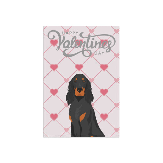Gordon Setter Dog Valentines Day Garden Flag