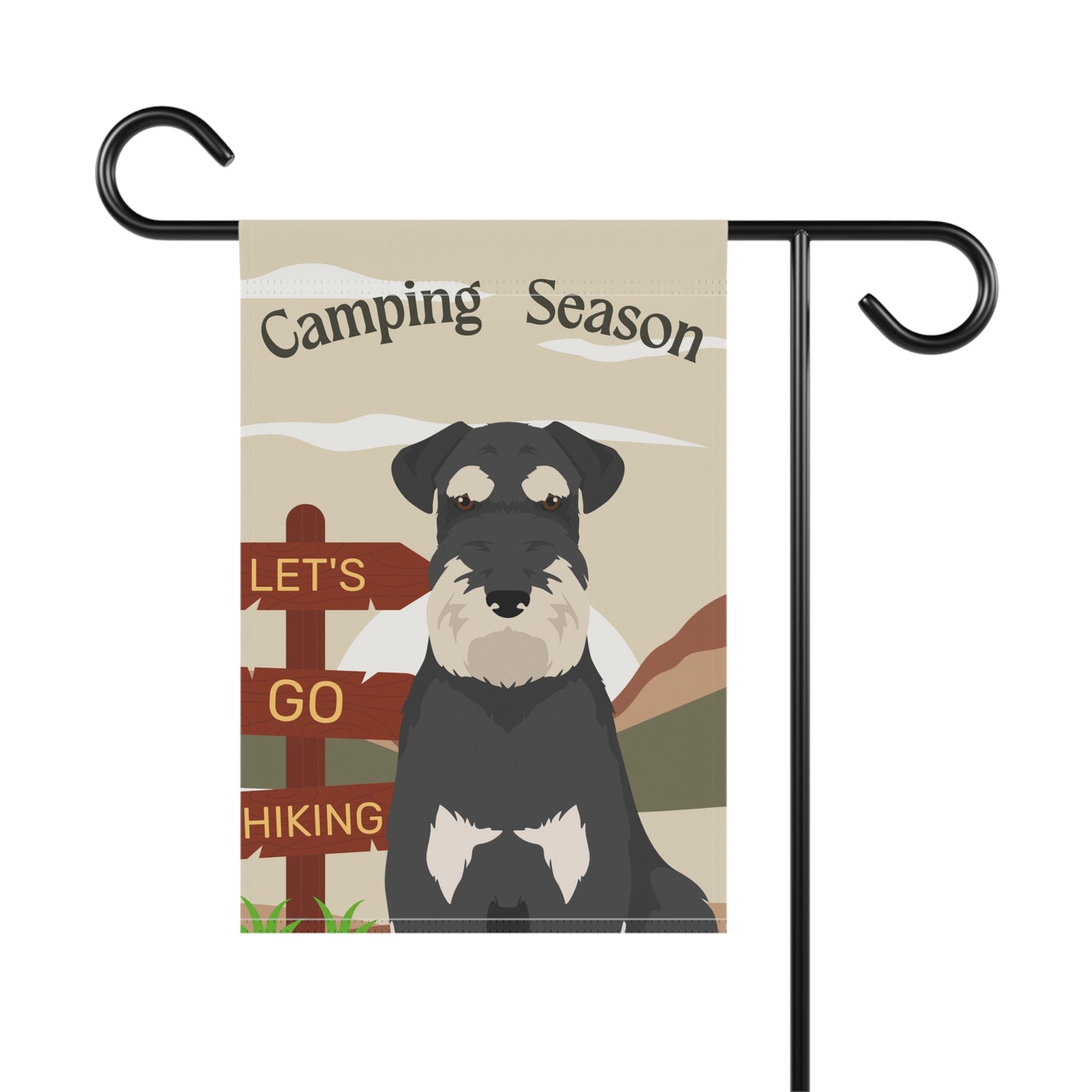 Schnauzer Dog Camping Garden Flag