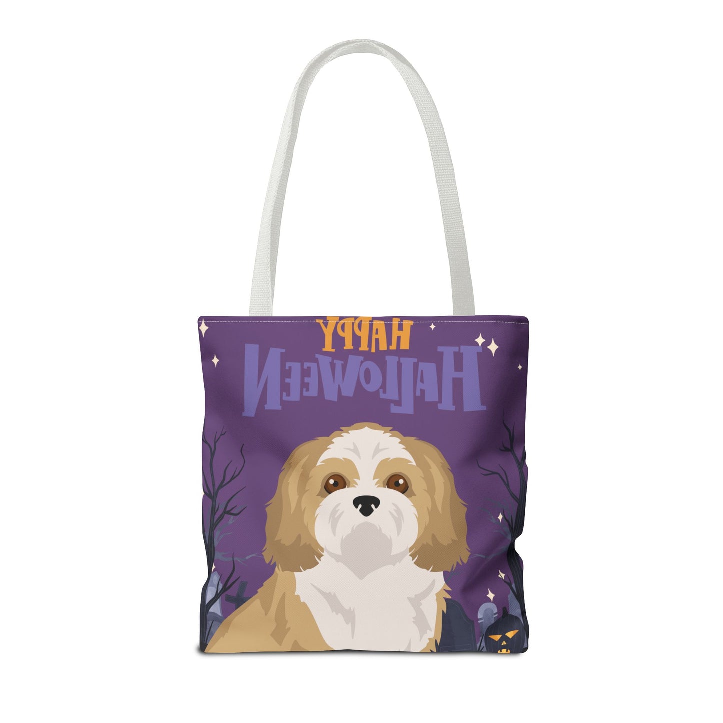Shih Tzu Dog Happy Halloween Tote Bag 16x16