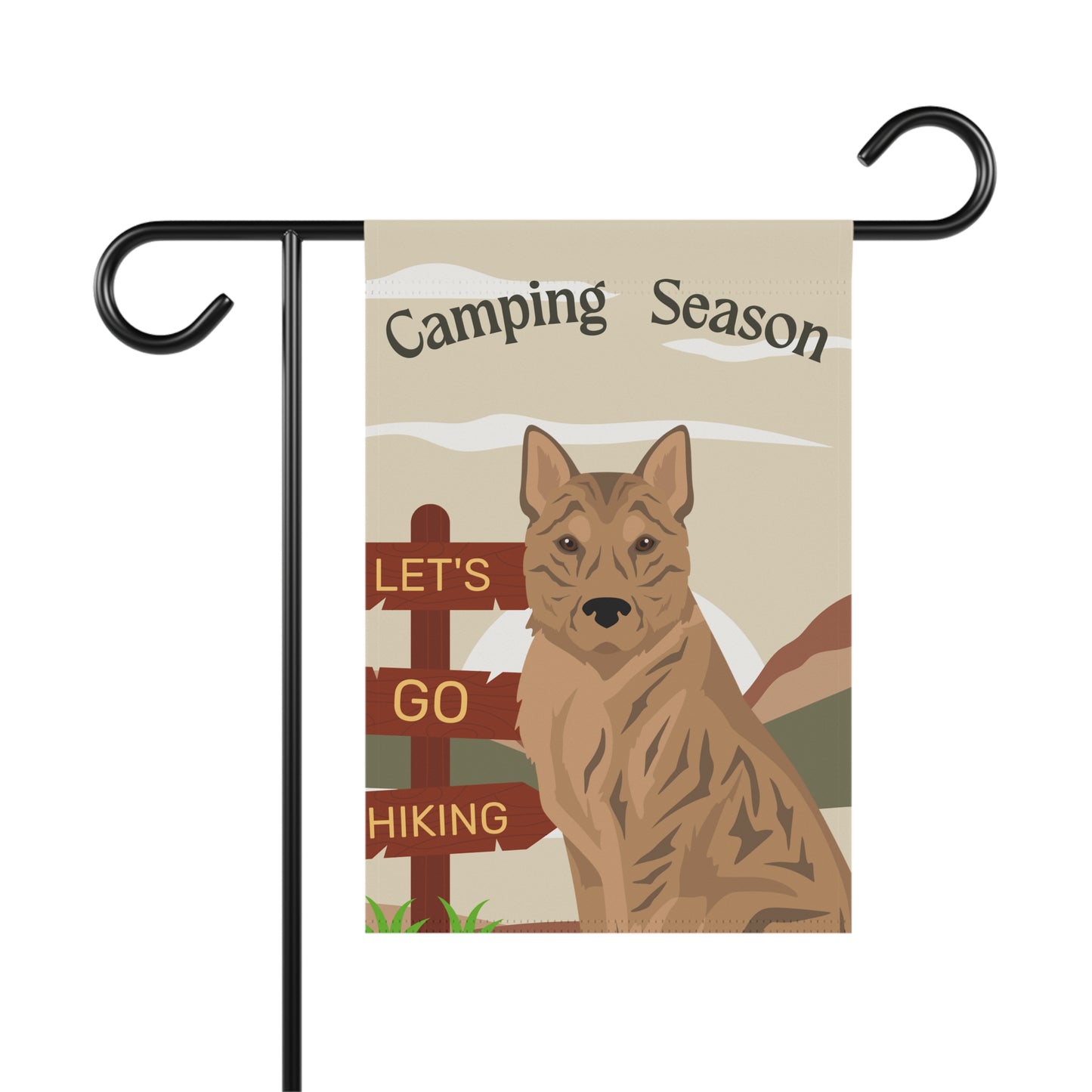 Korean Jindo Dog Camping Garden Flag