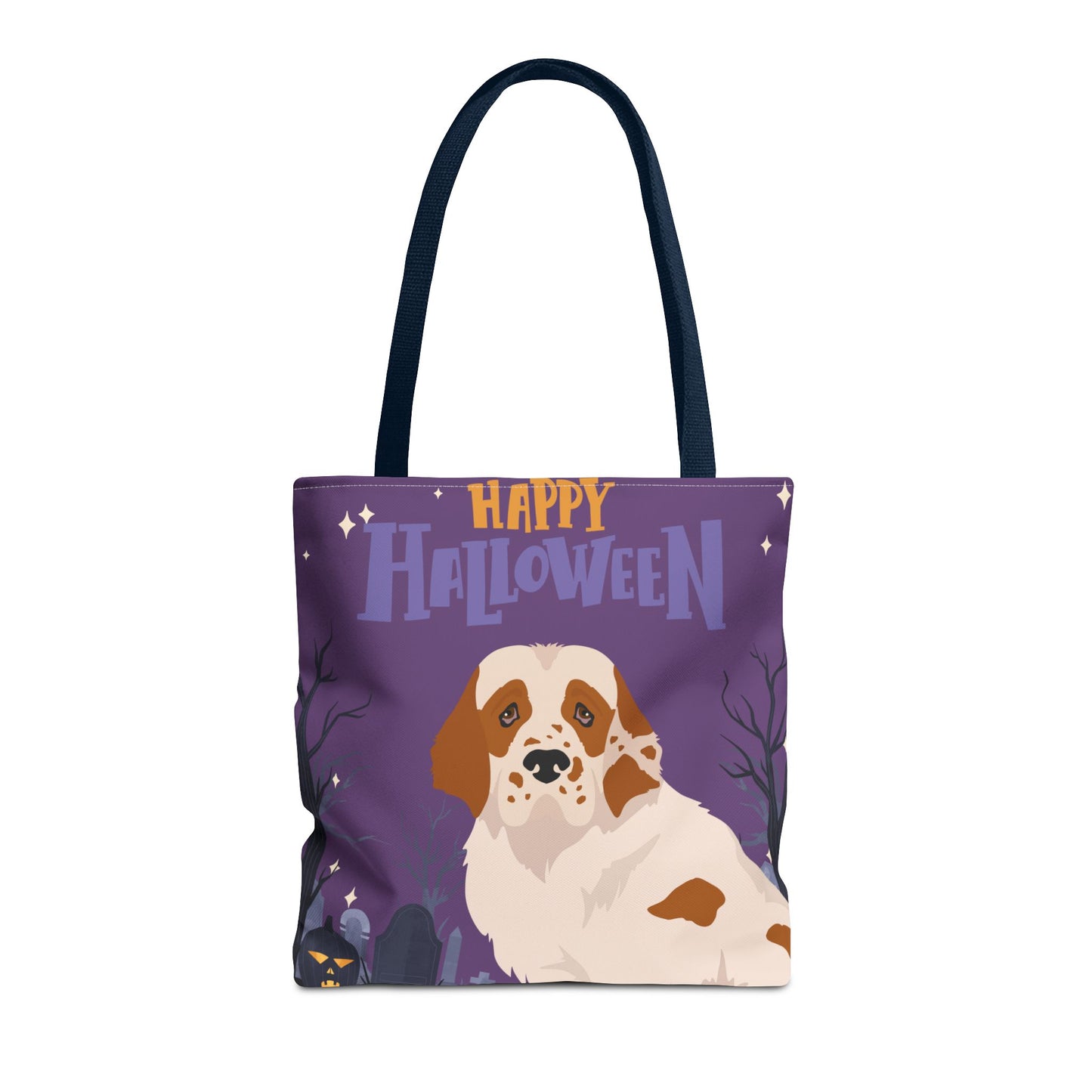 Clumber Spaniel Dog Happy Halloween Tote Bag 16x16