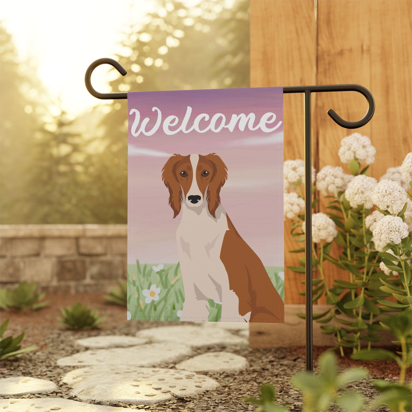 Saluki Dog Welcome Garden Flag