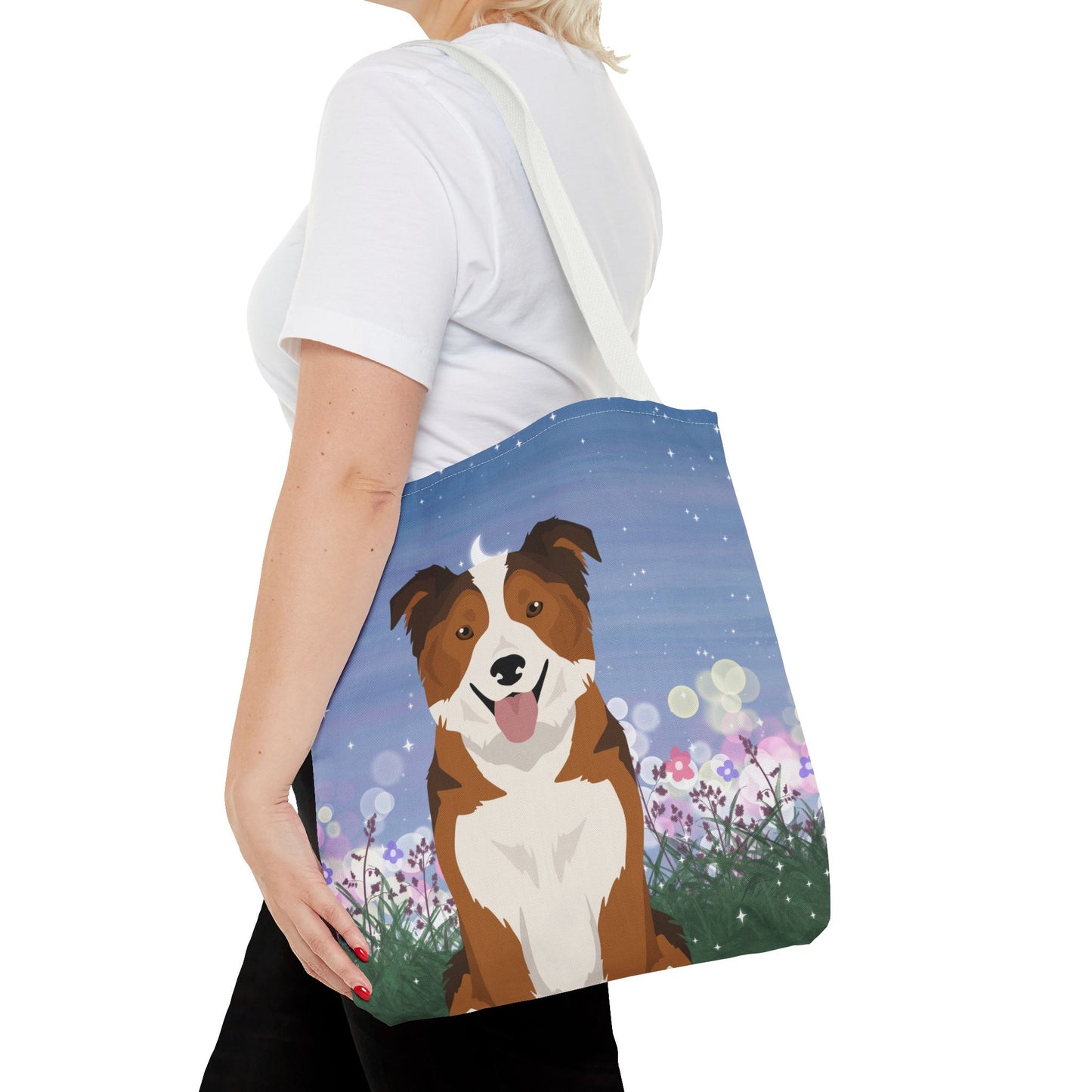 Border Collie Dog Tote Bag 16x16