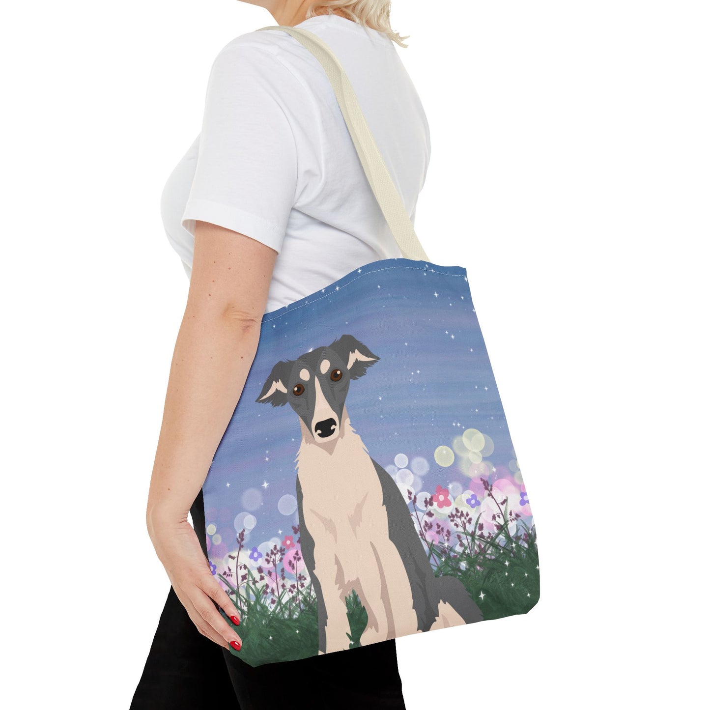 Silken Windhound Dog Tote Bag 16x16
