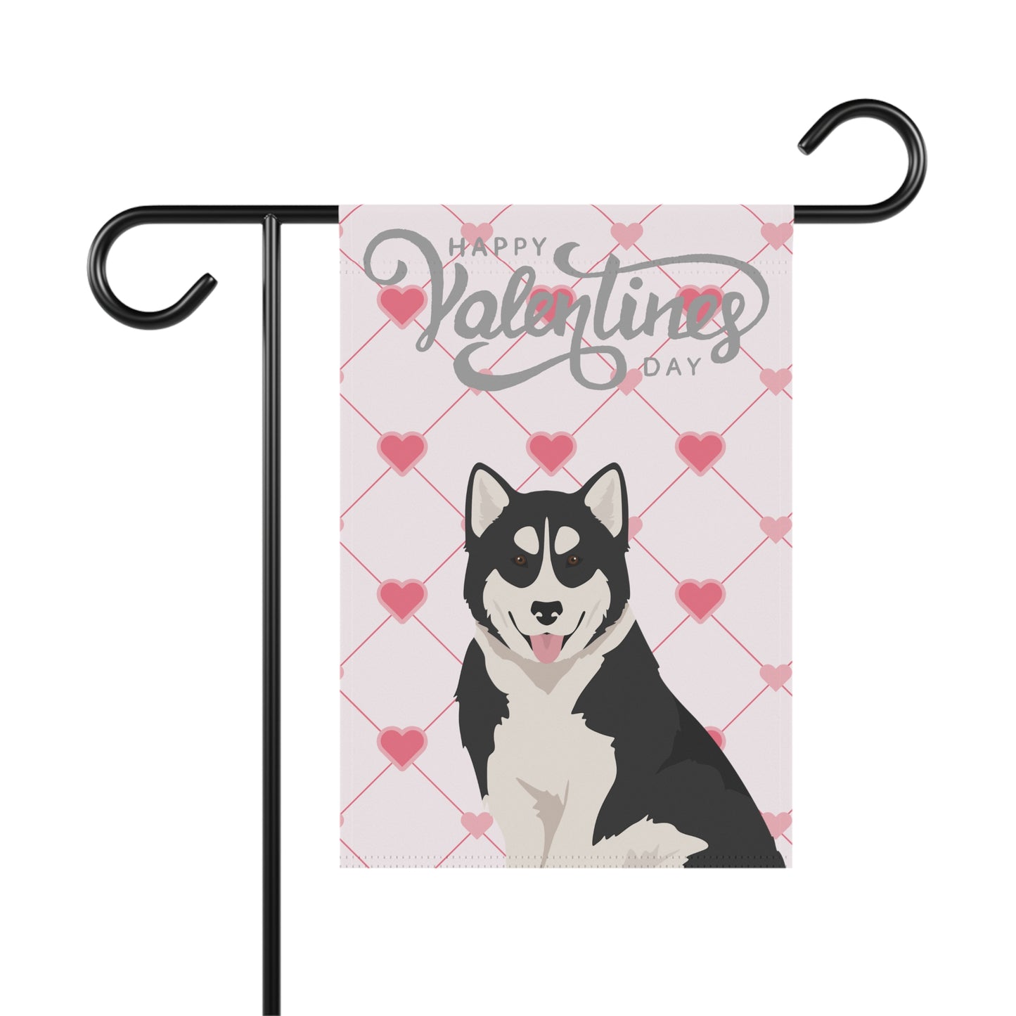 Canadian Inuit Dog Valentines Day Garden Flag