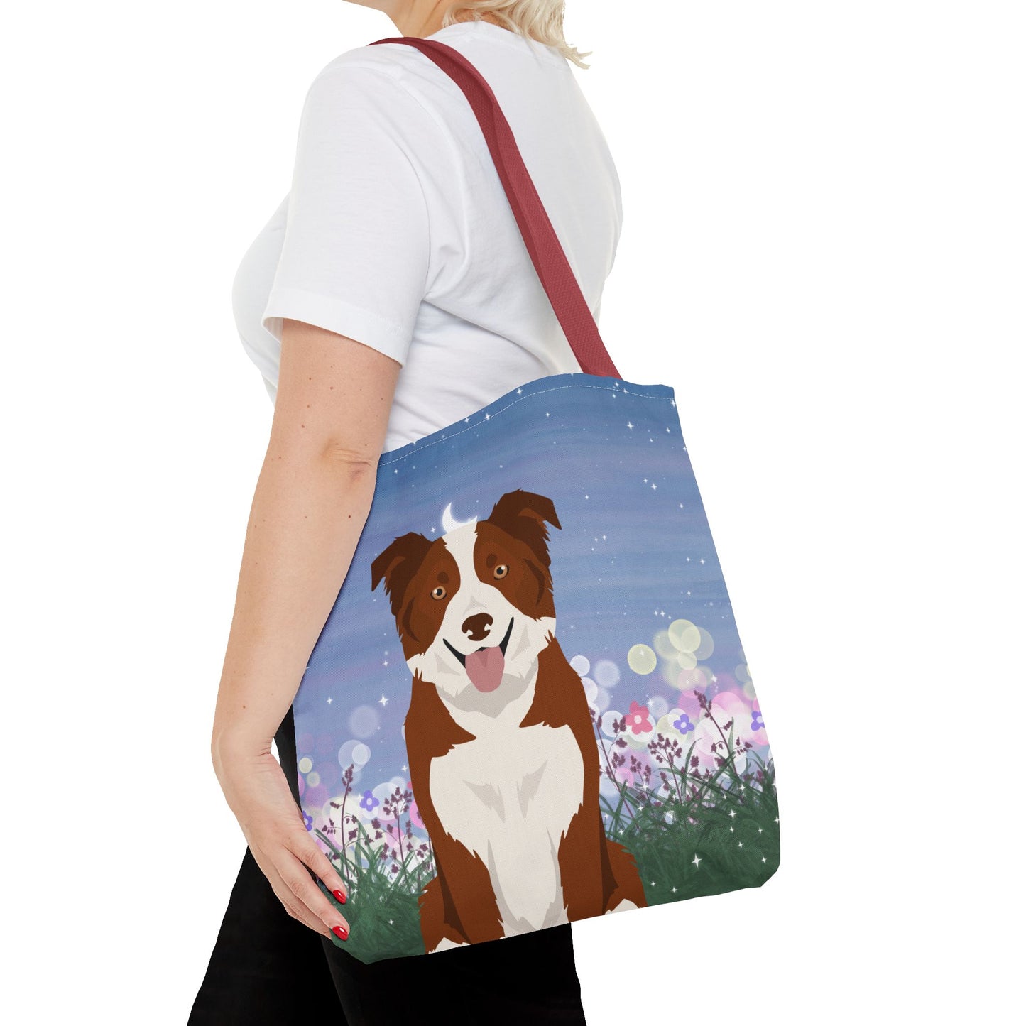 Border Collie Dog Tote Bag 16x16