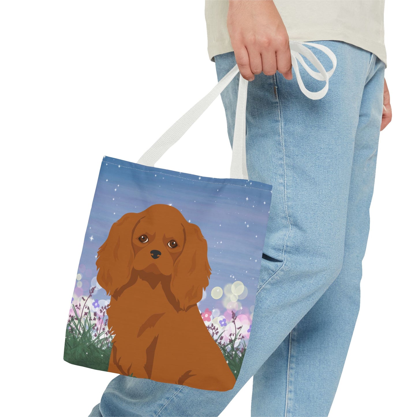 Cavalier King Charles Spaniel Dog Tote Bag 13x13