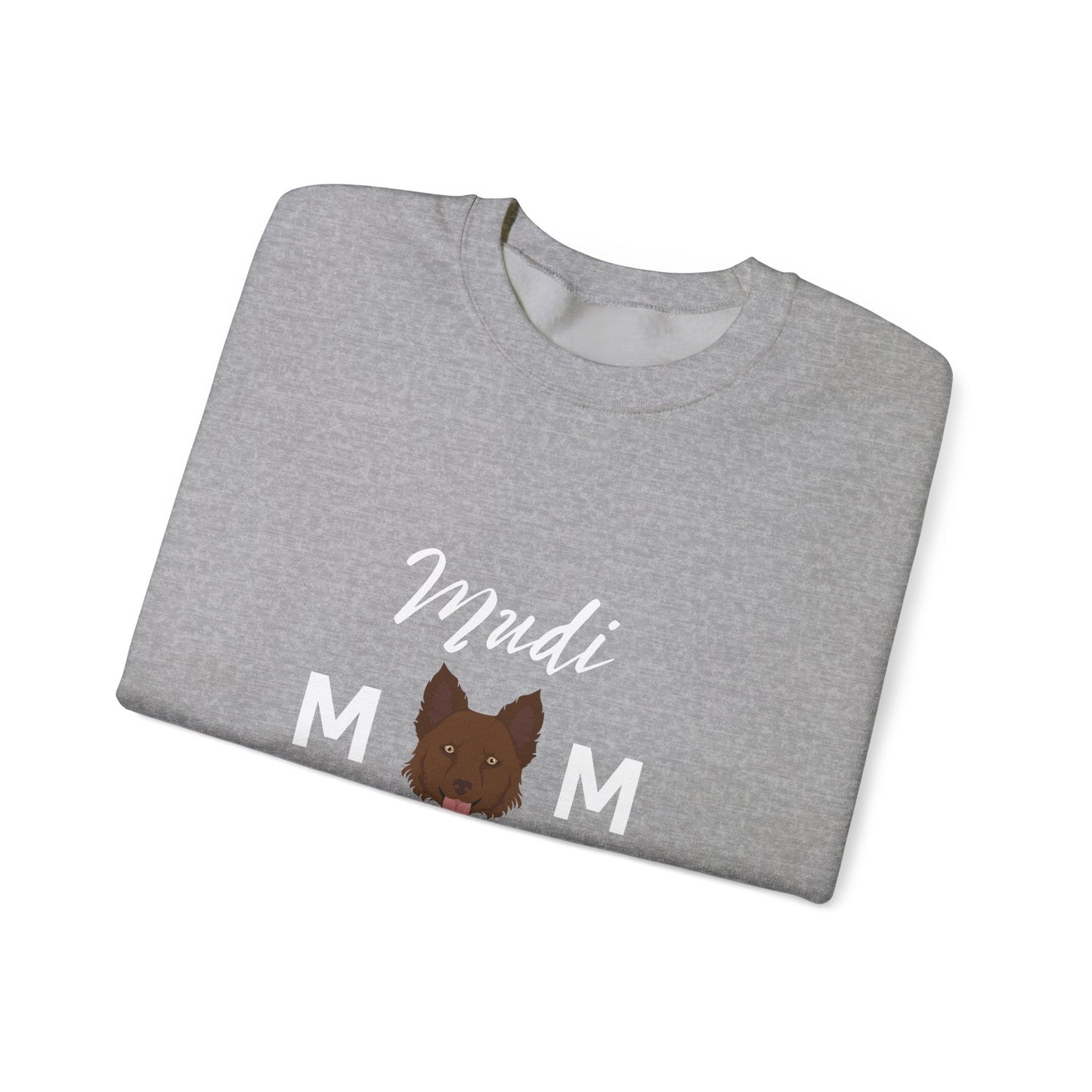 Mudi Dog Mom Funny Unisex Heavy Blend Crewneck Sweatshirt