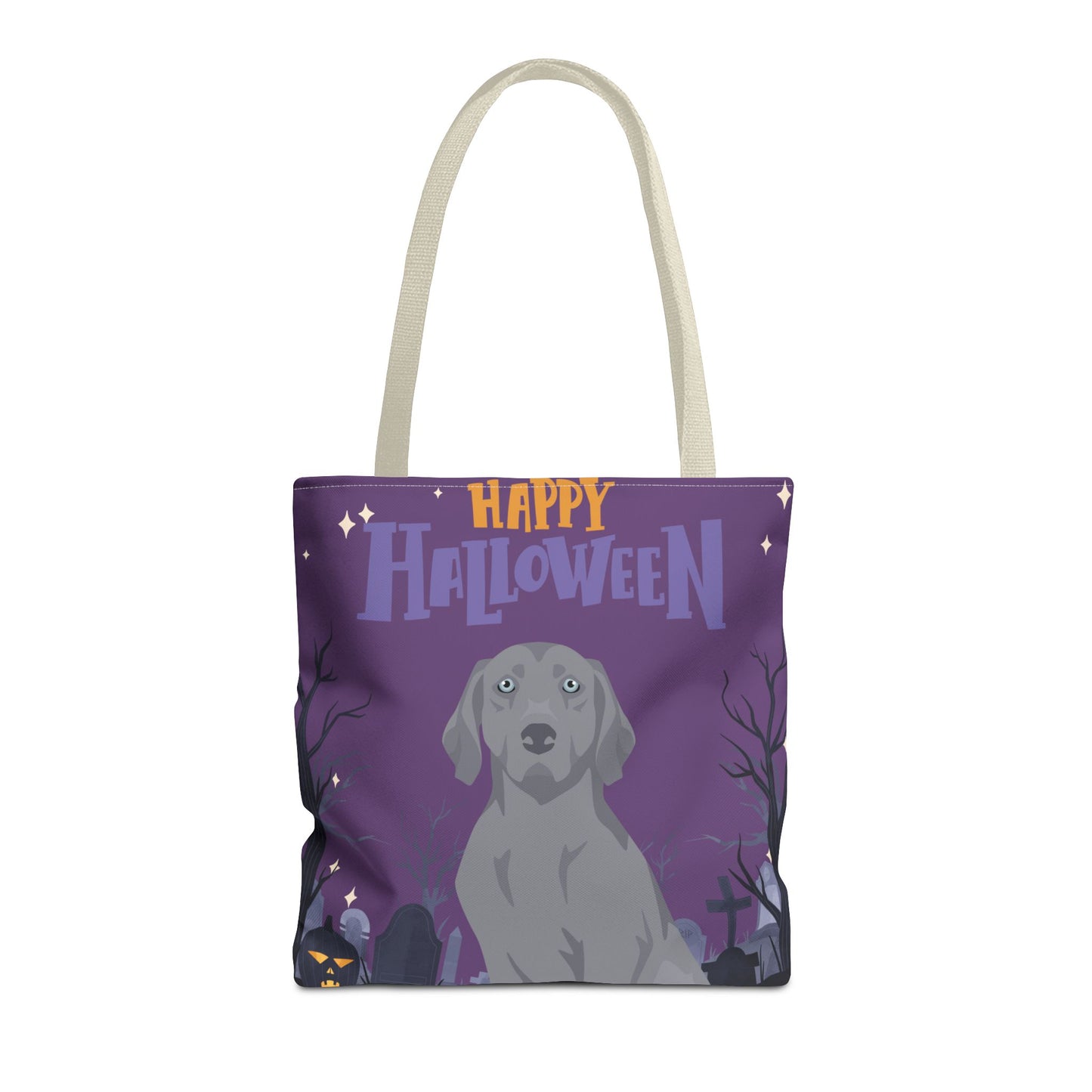 Weimaraner Dog Happy Halloween Tote Bag 16x16