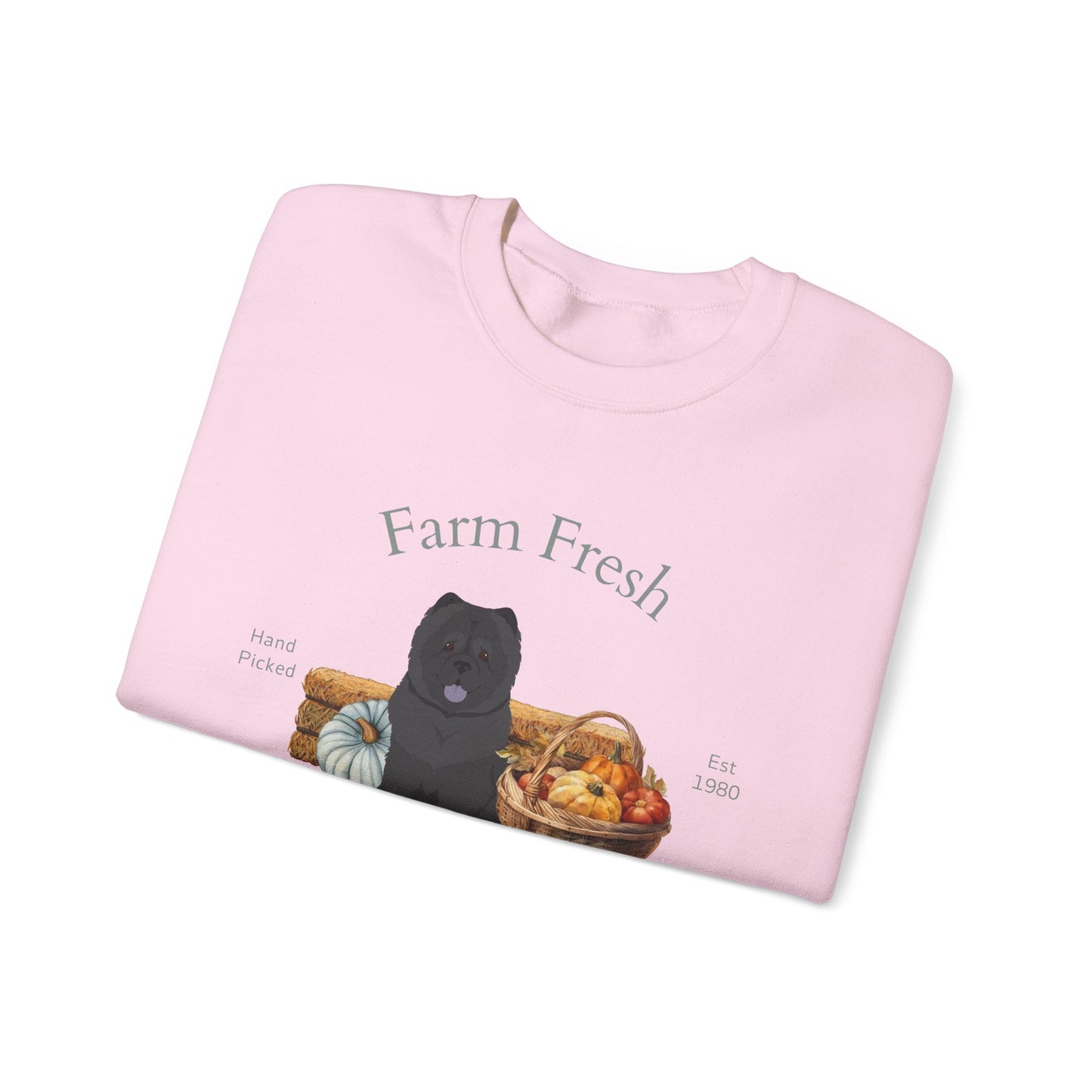 Chow Chow Dog Fall Farm Fresh Unisex Heavy Blend Crewneck Sweatshirt