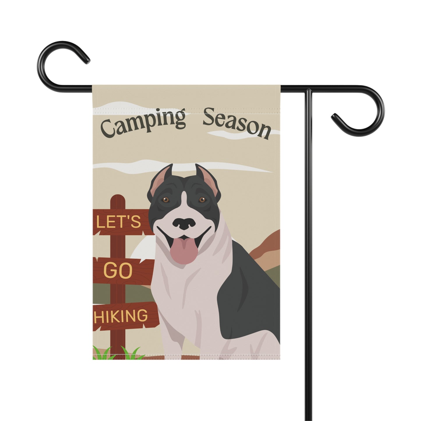Pit Bull Dog Camping Garden Flag