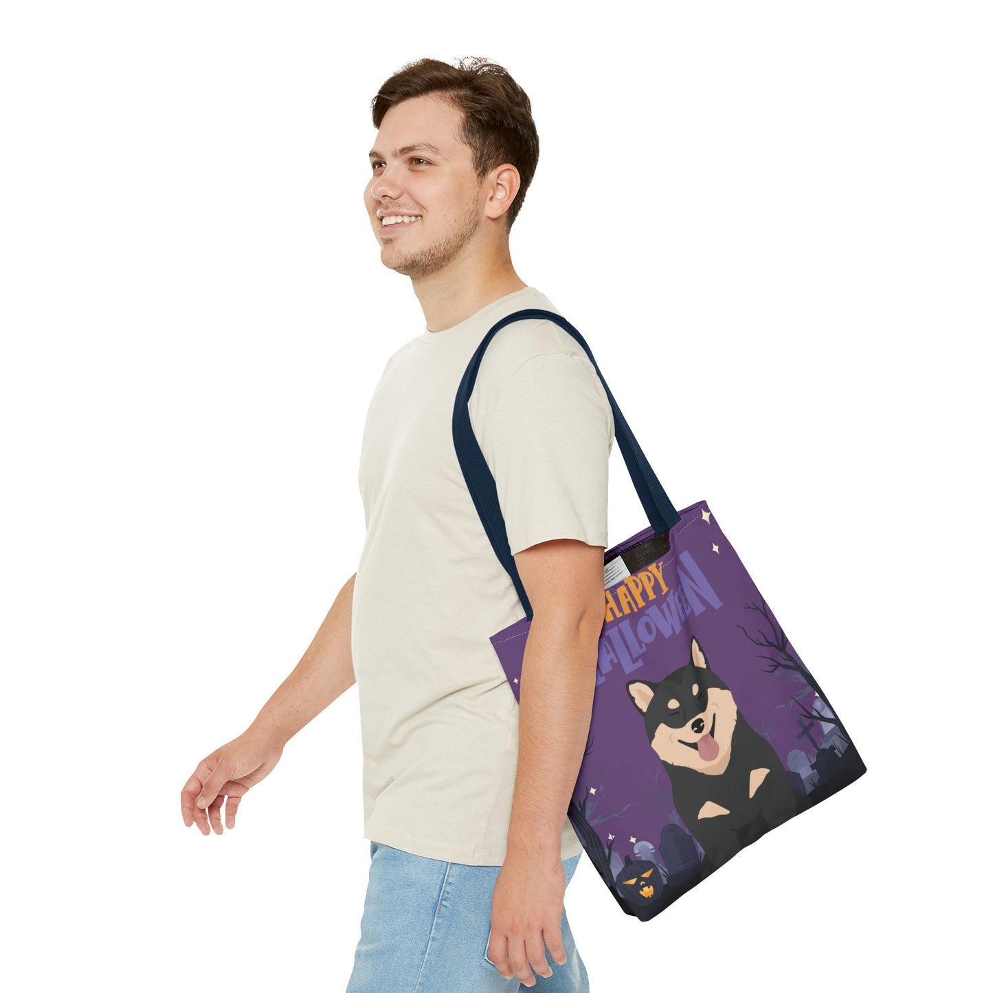 Shiba Inu Dog Happy Halloween Tote Bag 16x16