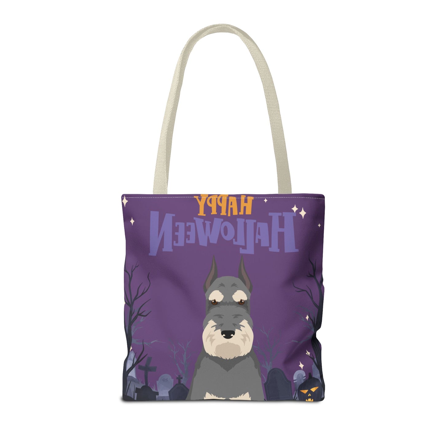 Schnauzer Dog Happy Halloween Tote Bag 16x16