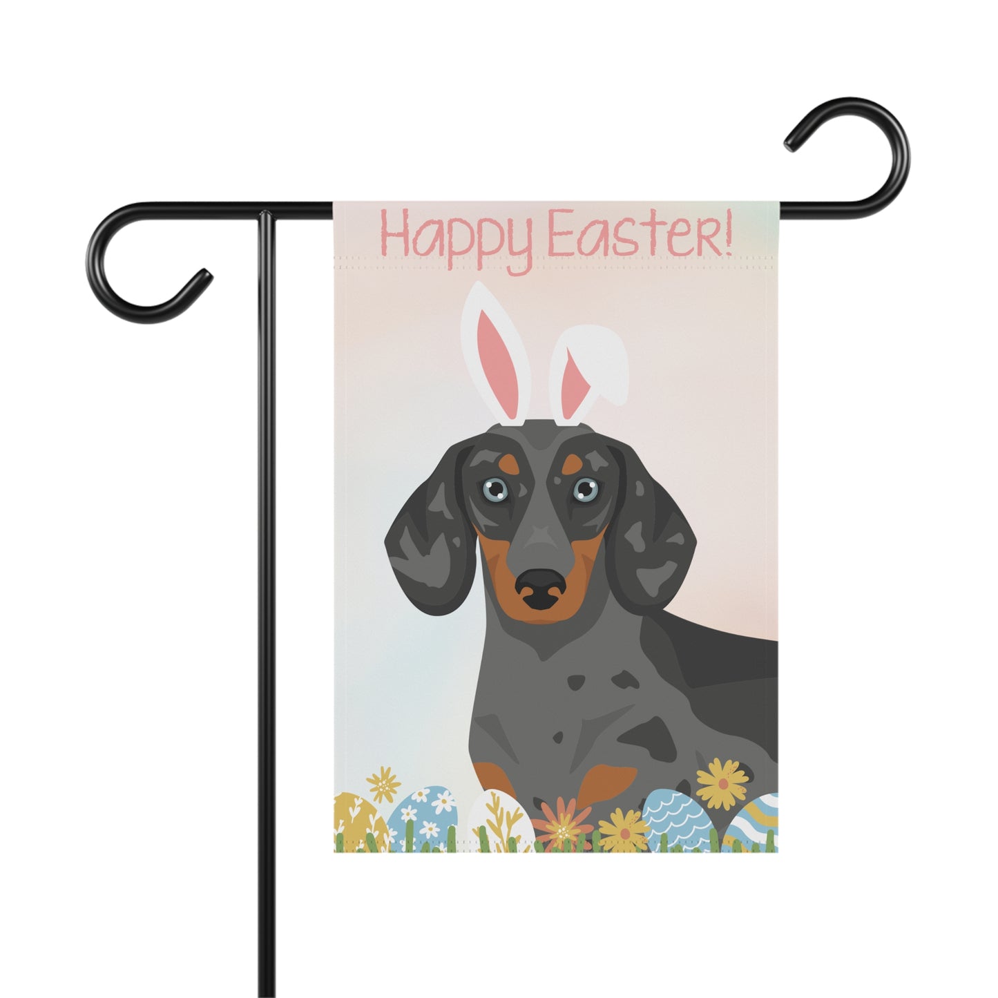 Dachshund Dog Happy Easter Garden Flag
