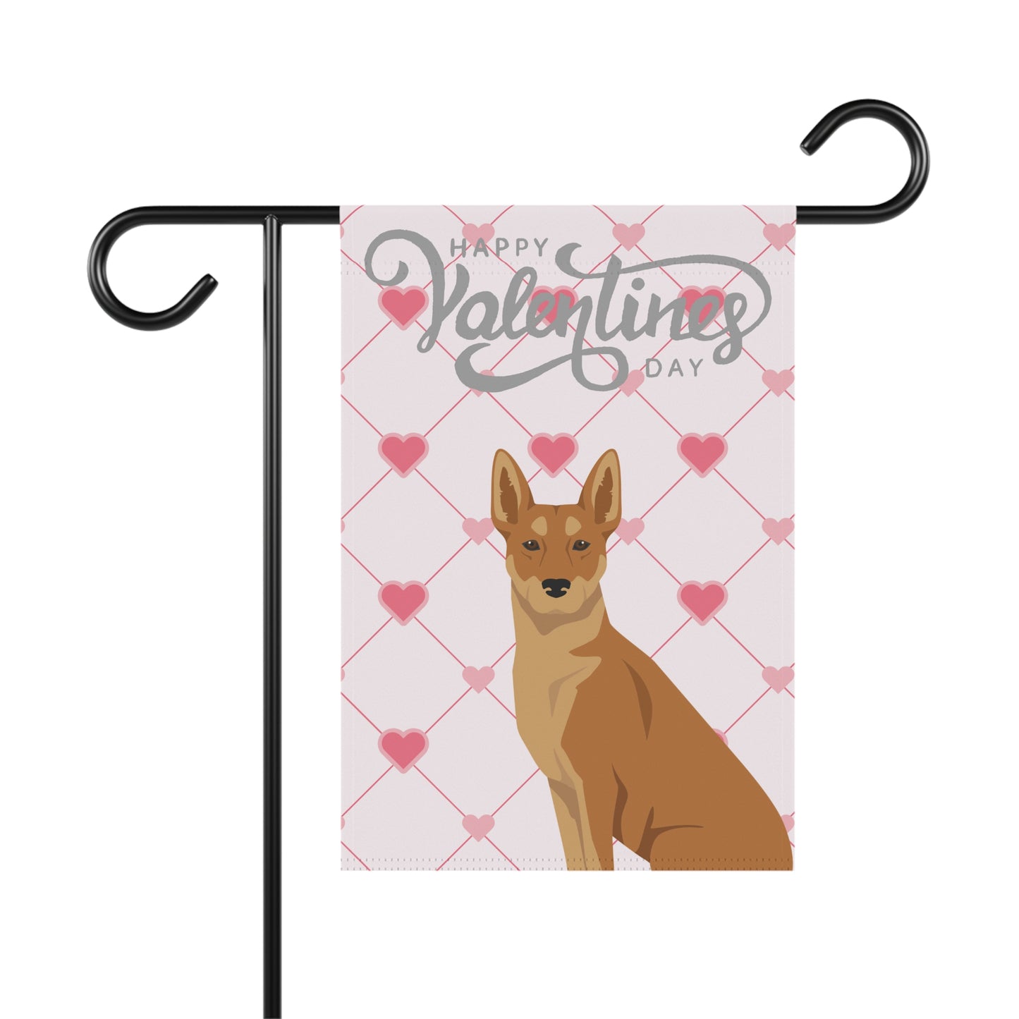 Carolina Dog Valentines Day Garden Flag