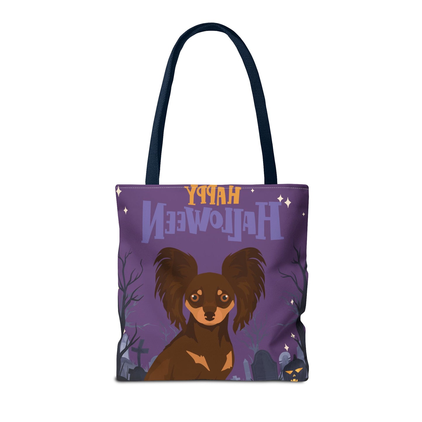 Russian Toy Terrier Dog Happy Halloween Tote Bag 16x16